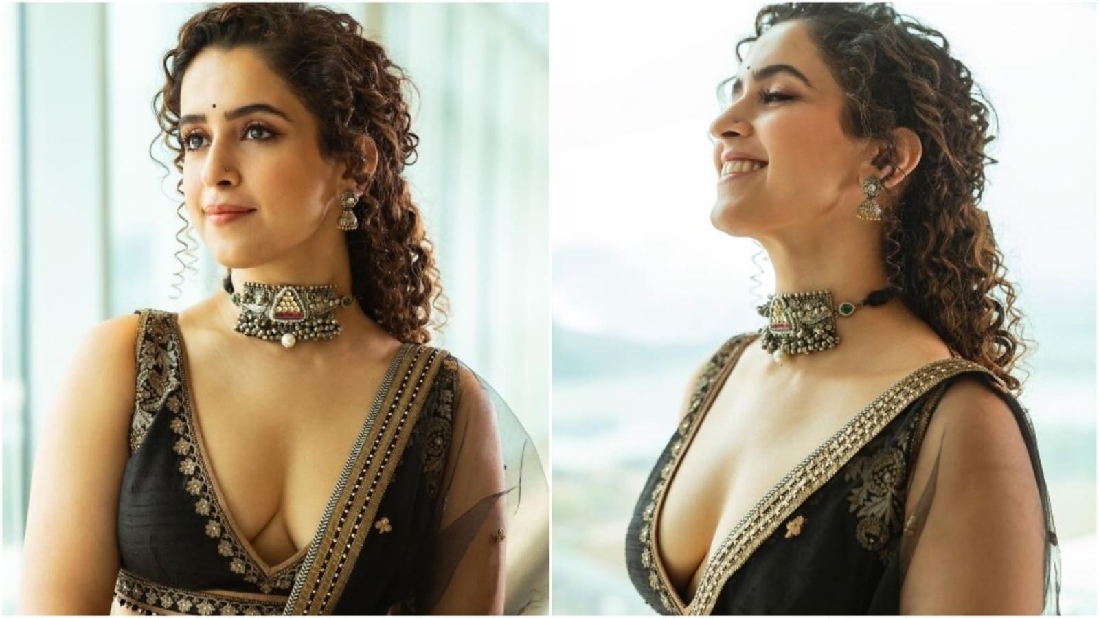 1600x900 Diwali 2021: Sanya Malhotra in black lehenga convinces us to ditch traditional colours this Diwali