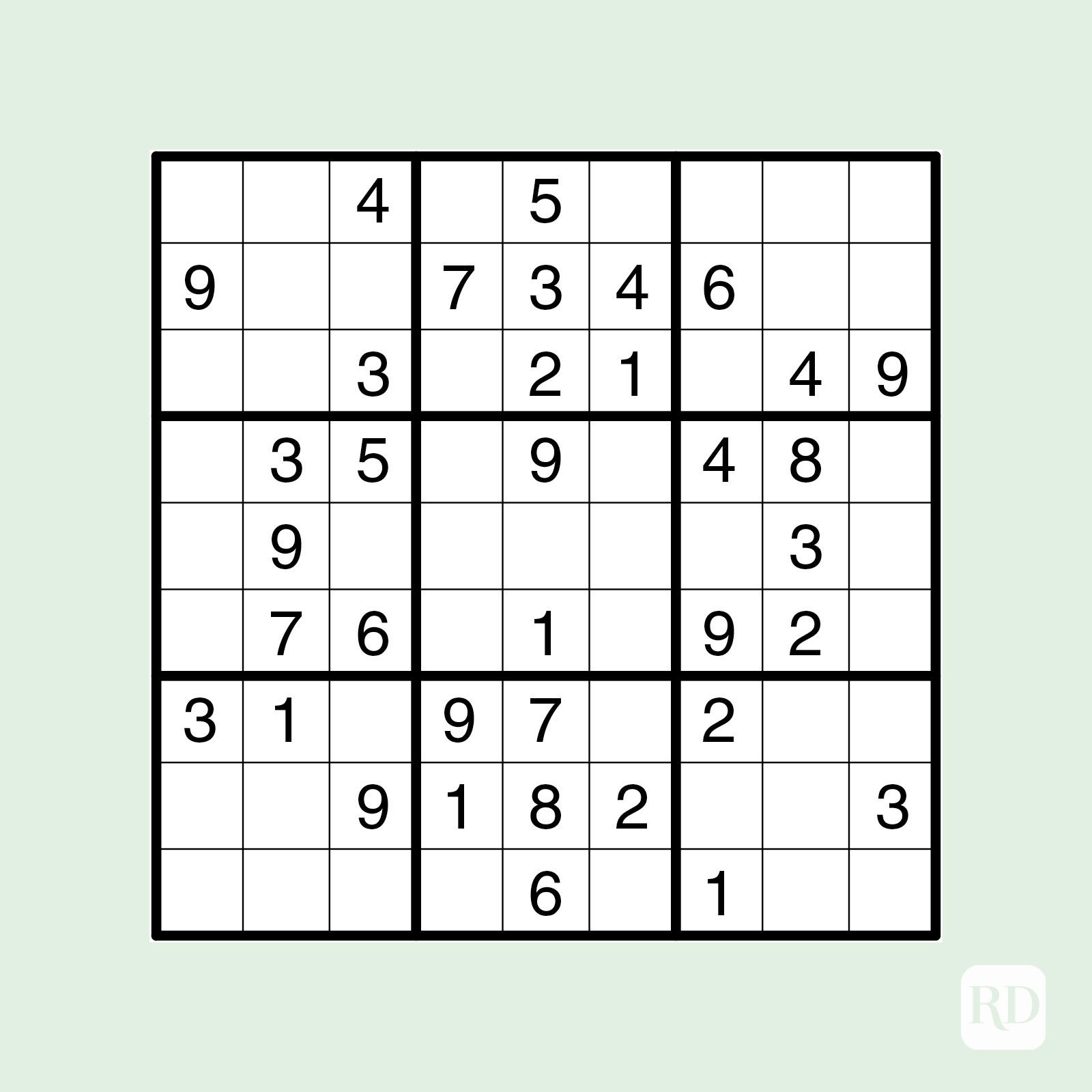 1600x1600 Free Printable Sudoku Puzzles for All Levels. Reader's Digest
