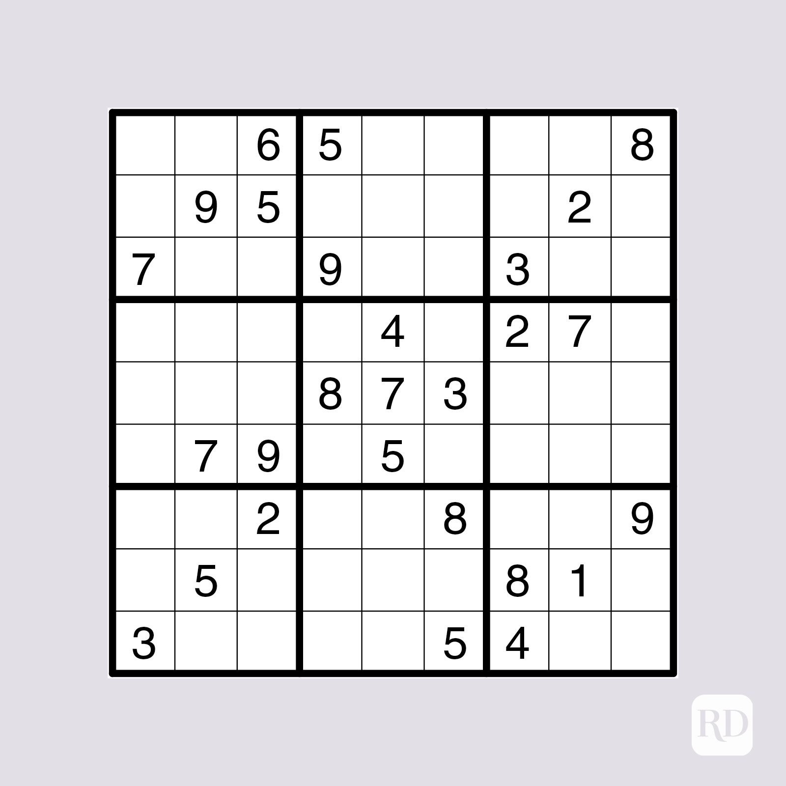 1600x1600 Free Printable Sudoku Puzzles for All Levels. Reader's Digest