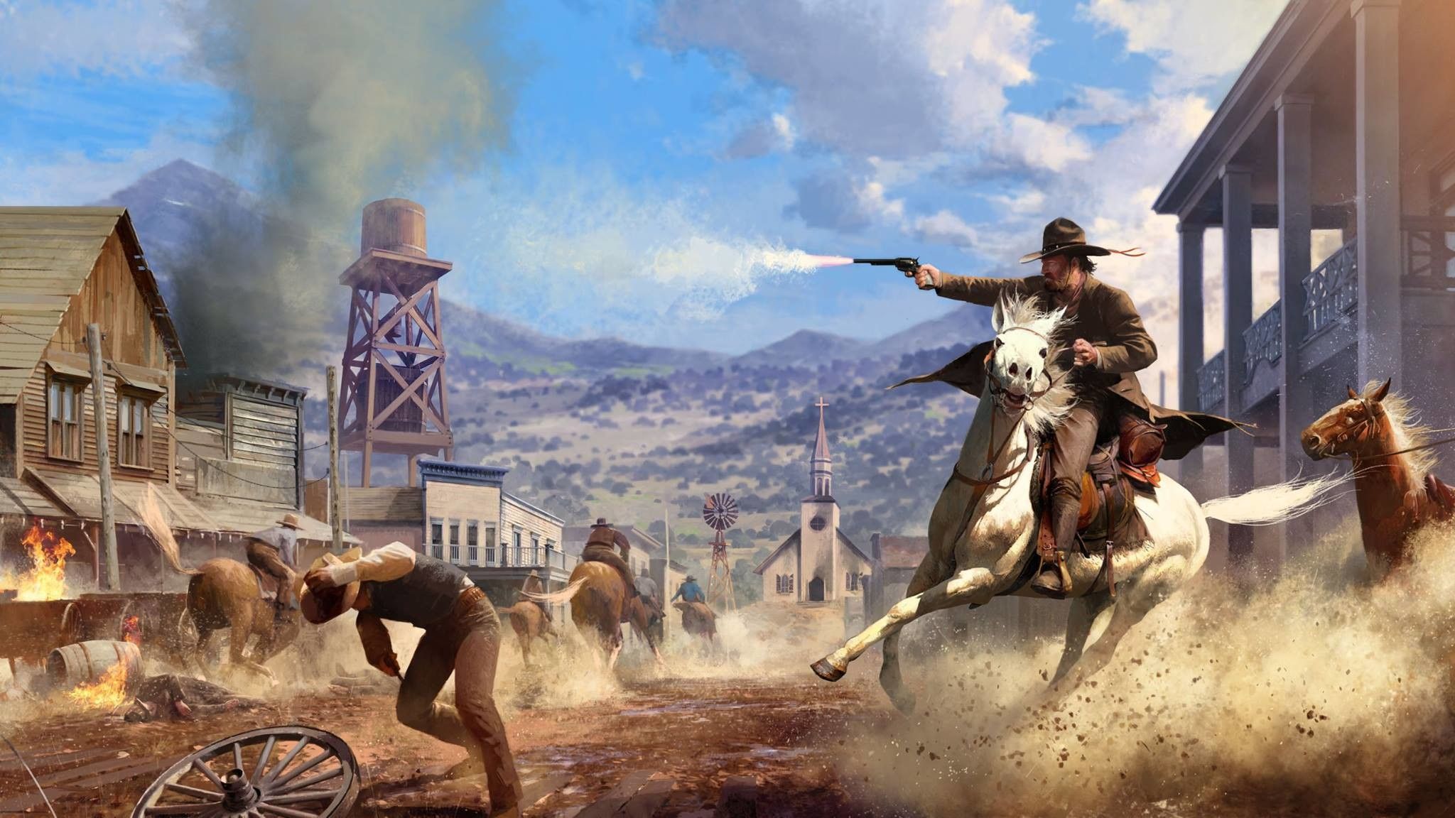 2048x1152 Video Game Wild West Dynasty HD Wallpaper