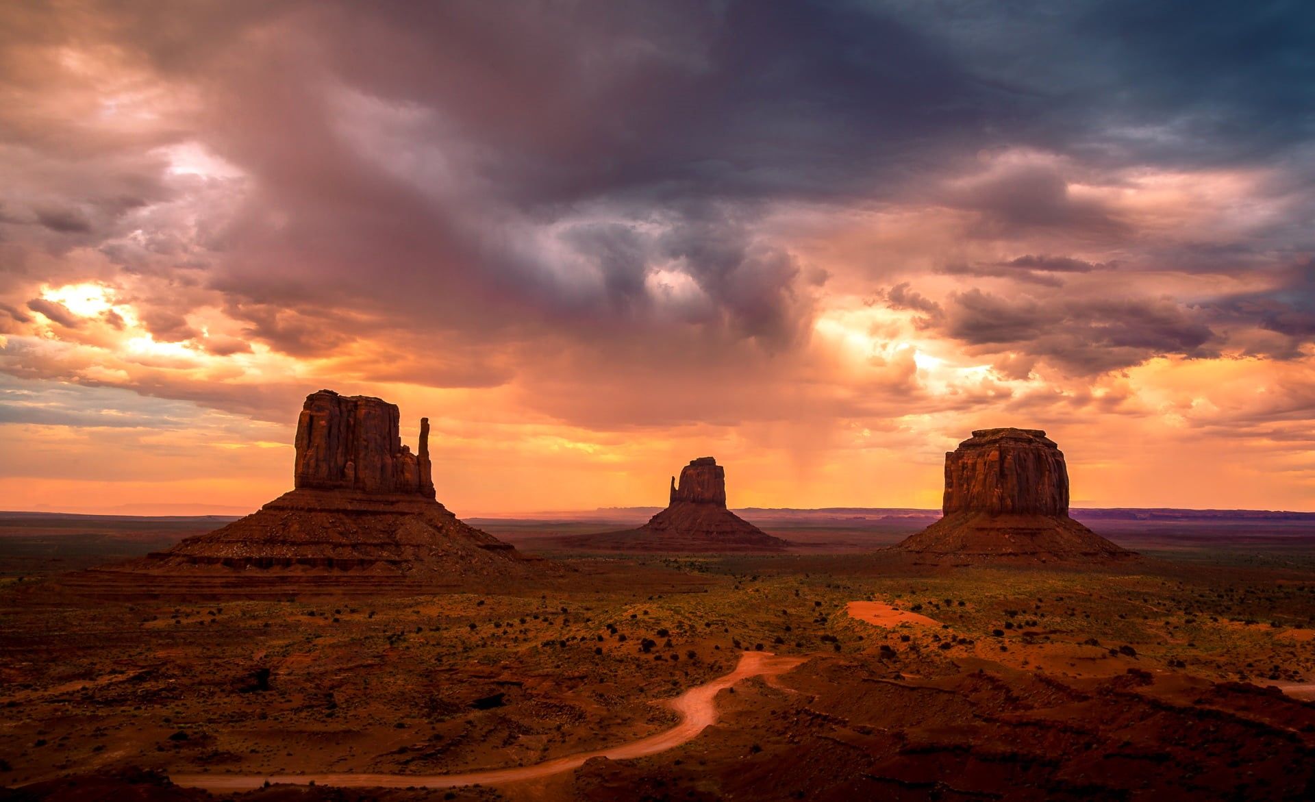 1920x1171 Wallpaper / wild West, sunset, canyon, remote, rock, red, tranquility, USA, 1080P, native American Ethnicity, travel, solid, monument Valley, arizona, mesa free download