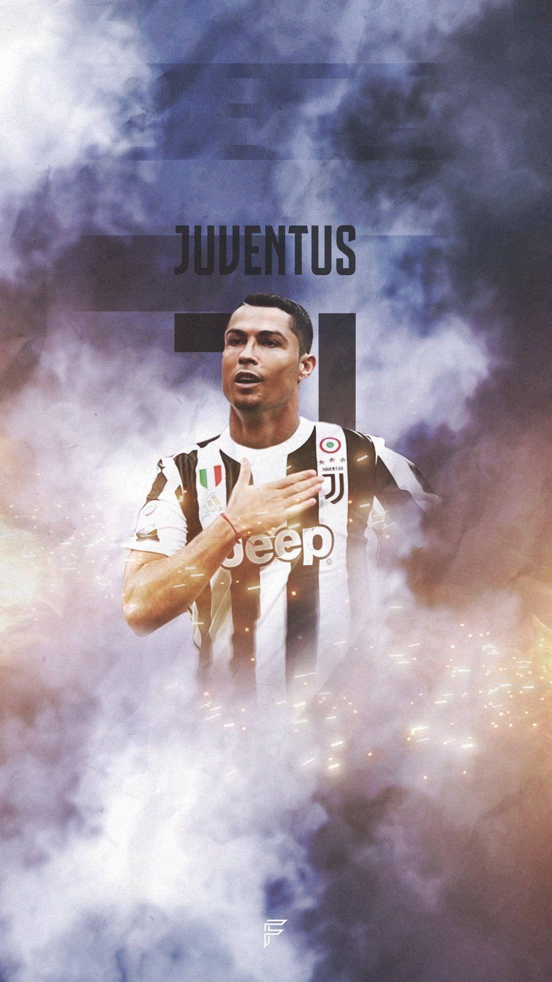 1080x1920 Download Famed Footballer Cristiano Ronaldo in Juventus Fan Art Wallpaper