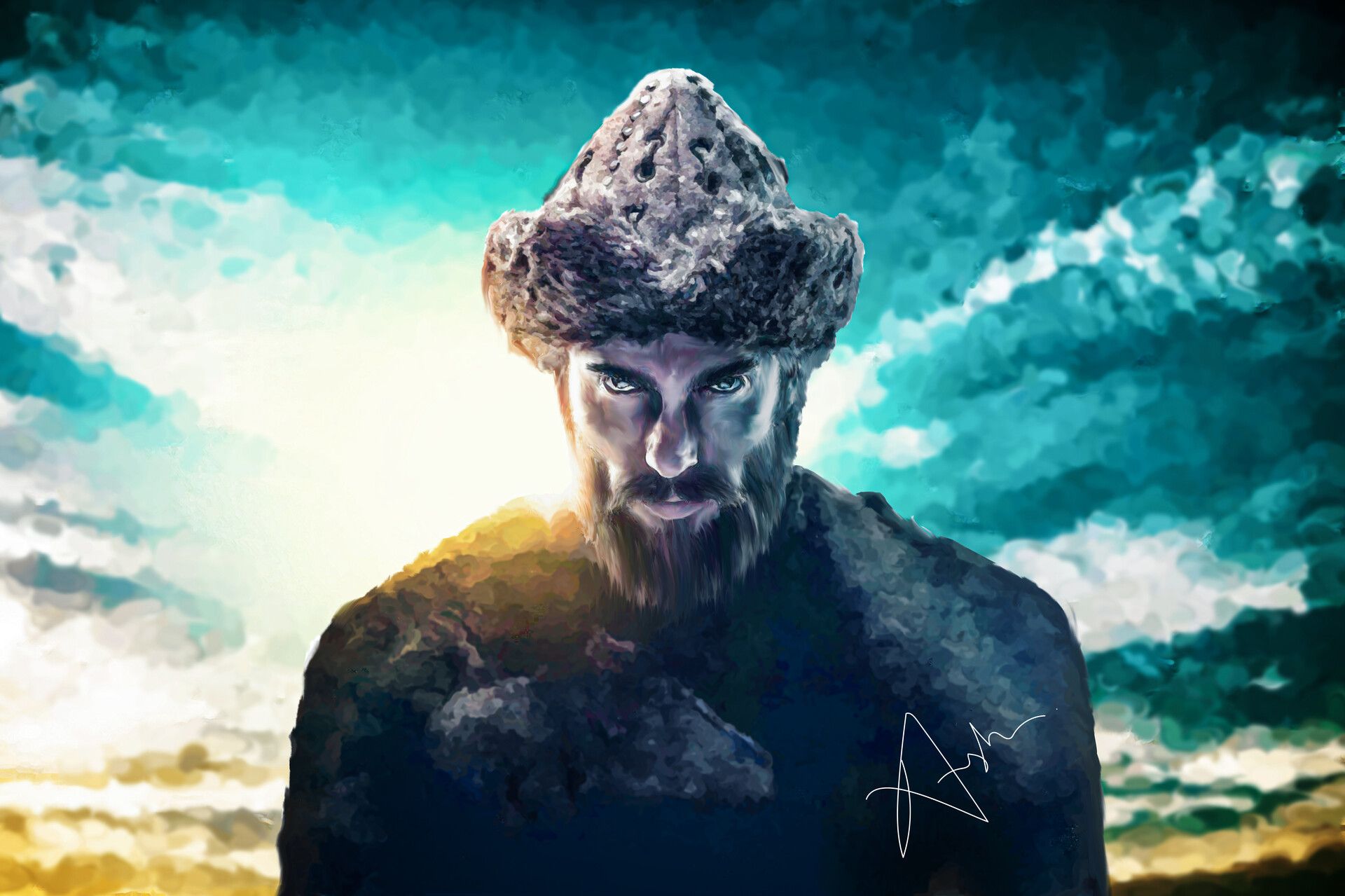 1920x1279 Turgut Alp Photohop Painting ft. Aashan Ash