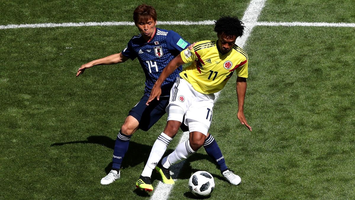 1200x675 Yuya Osako header gives Japan victory over Colombia after Sanchez sees red