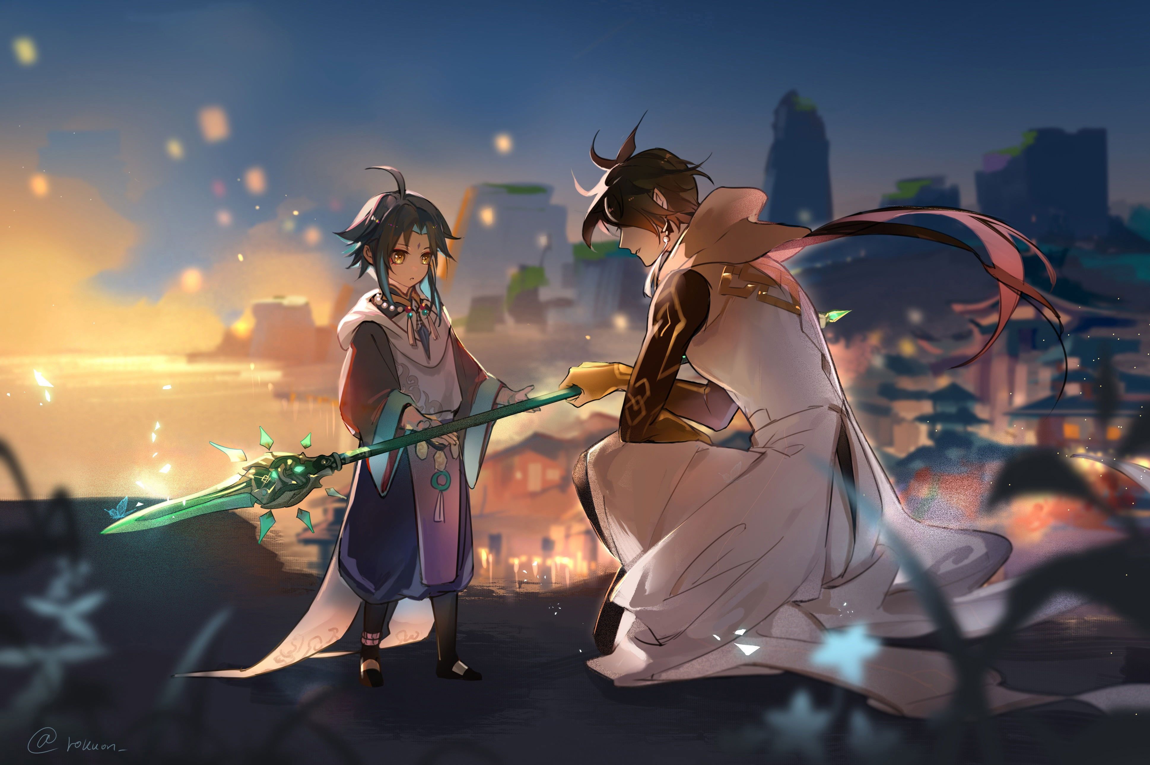 3876x2579 Wallpaper Genshin Impact, Anime Boys, Zhongli