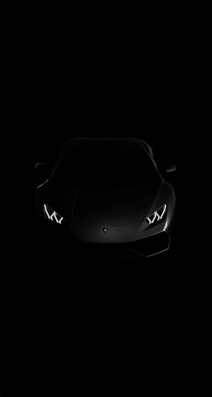 744x1392 Black Wallpaper iPhone Lamborghini Huracan Lp Black Dark iPhone 5s
