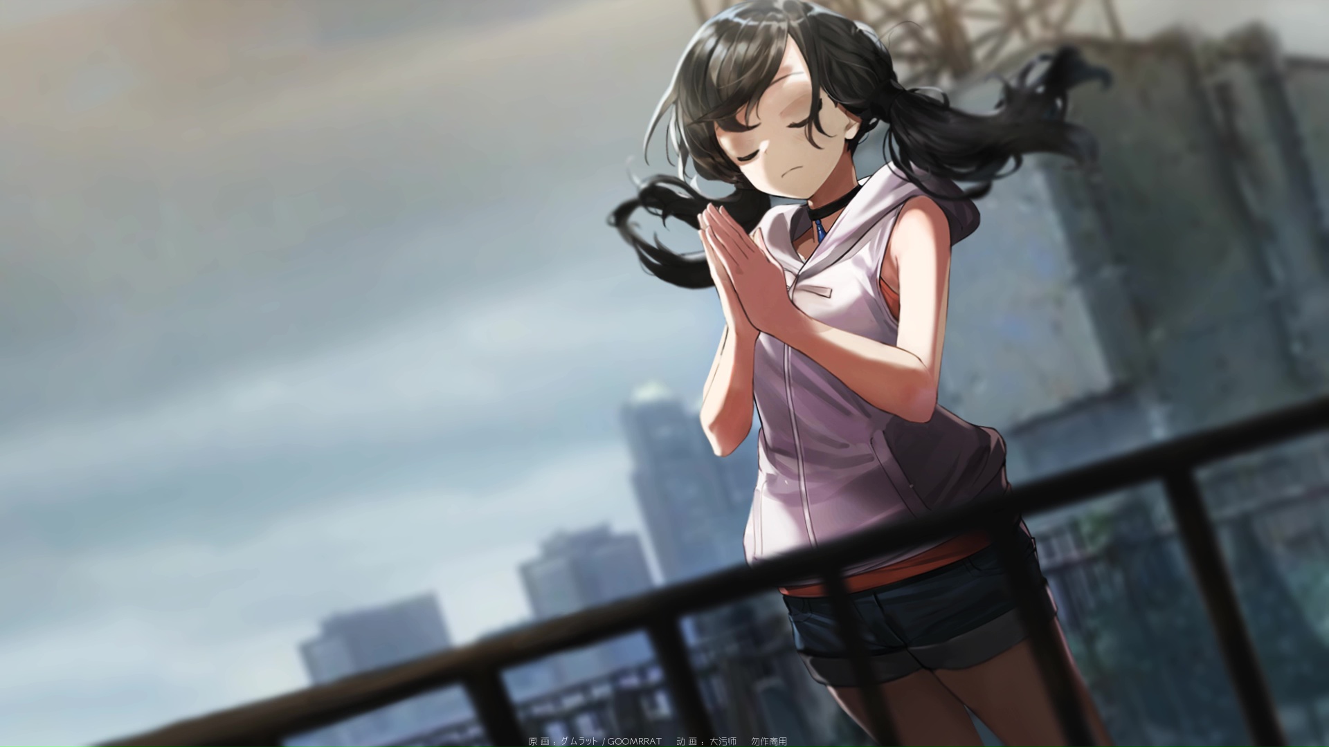 1920x1080 Amano Hina Praying Weathering With You Live Wallpaper