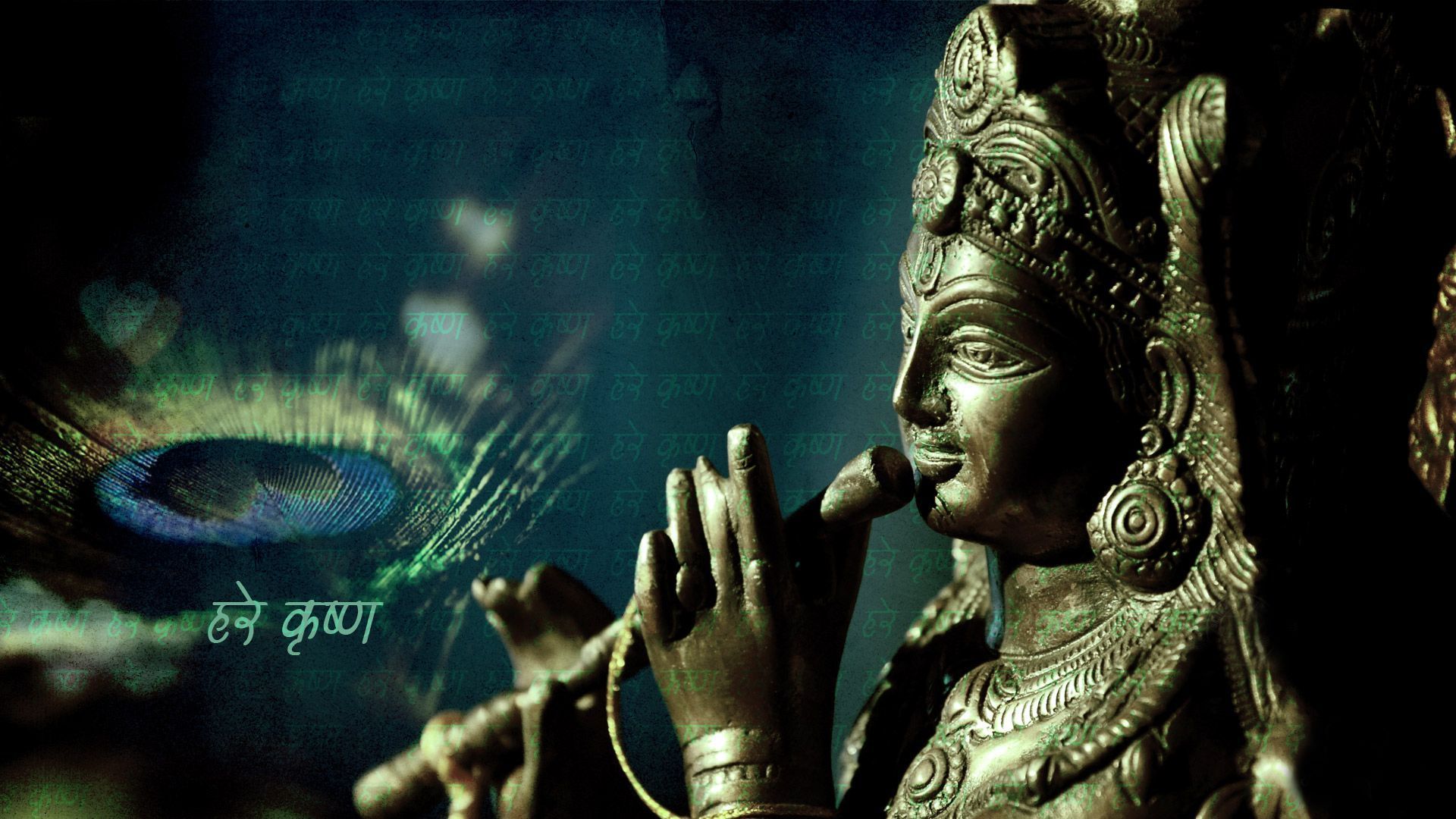 1920x1080 Krishna Statue Wallpaper