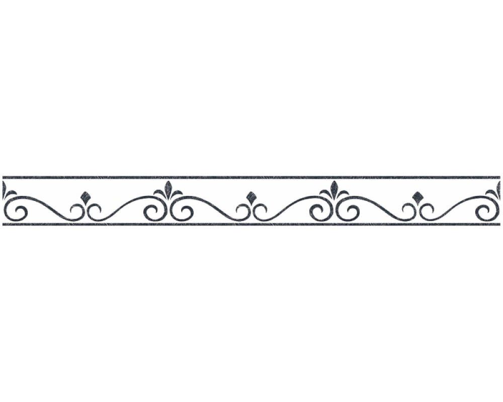 1000x800 A.S. Création Border «Baroque, Floral, Black, White» 369991