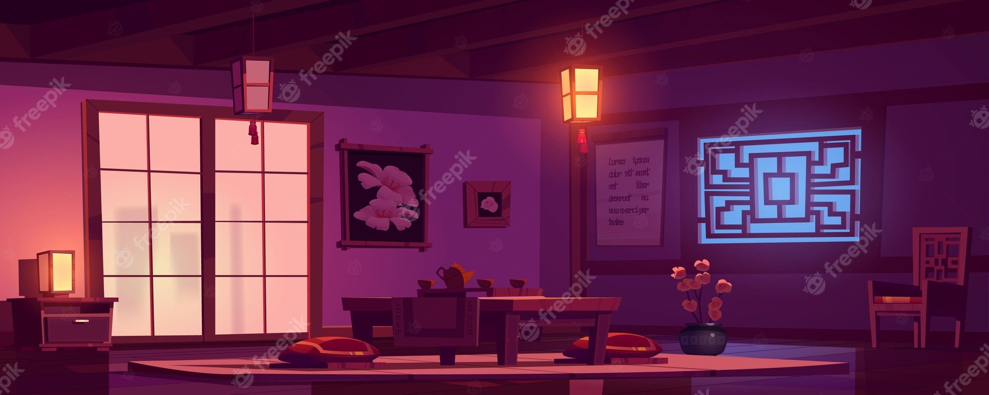 2000x800 Anime Room Background Image