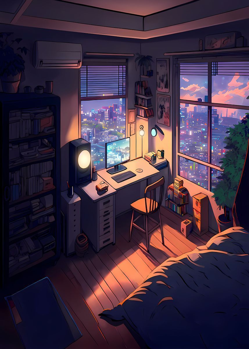 857x1200 Gamer room' Poster