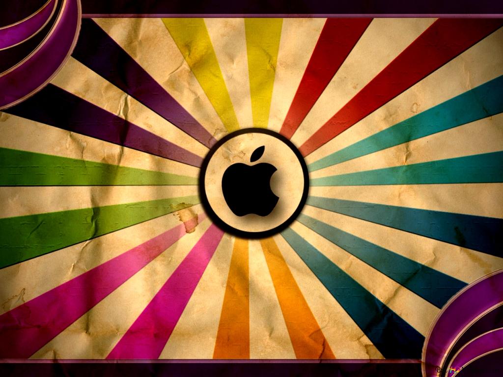 1024x768 Apple Inc. (Colourful) HD wallpaper download