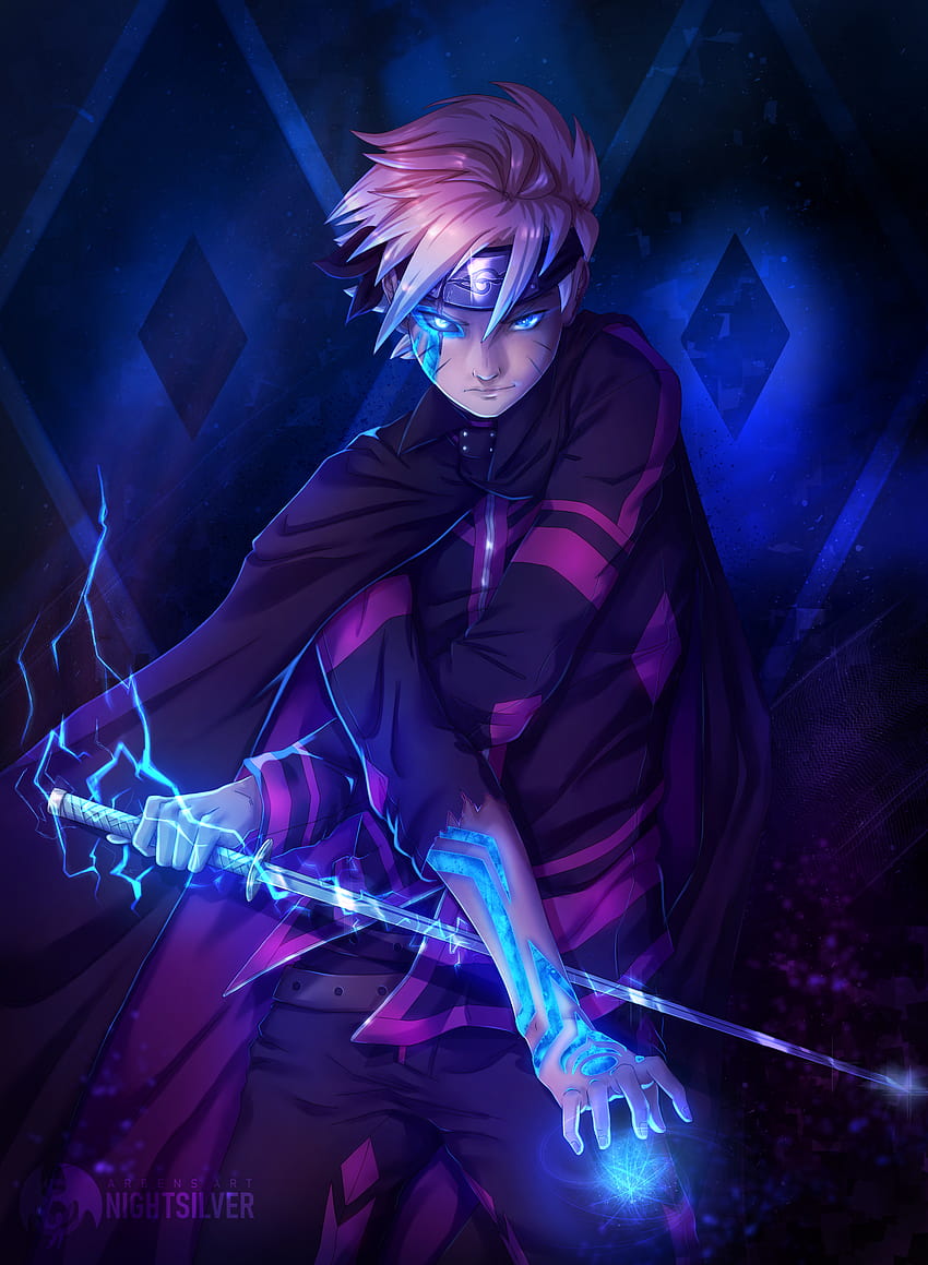 850x1159 Spirit of a Ninja // Art by xNightSilverx: Boruto, borushiki HD phone wallpaper