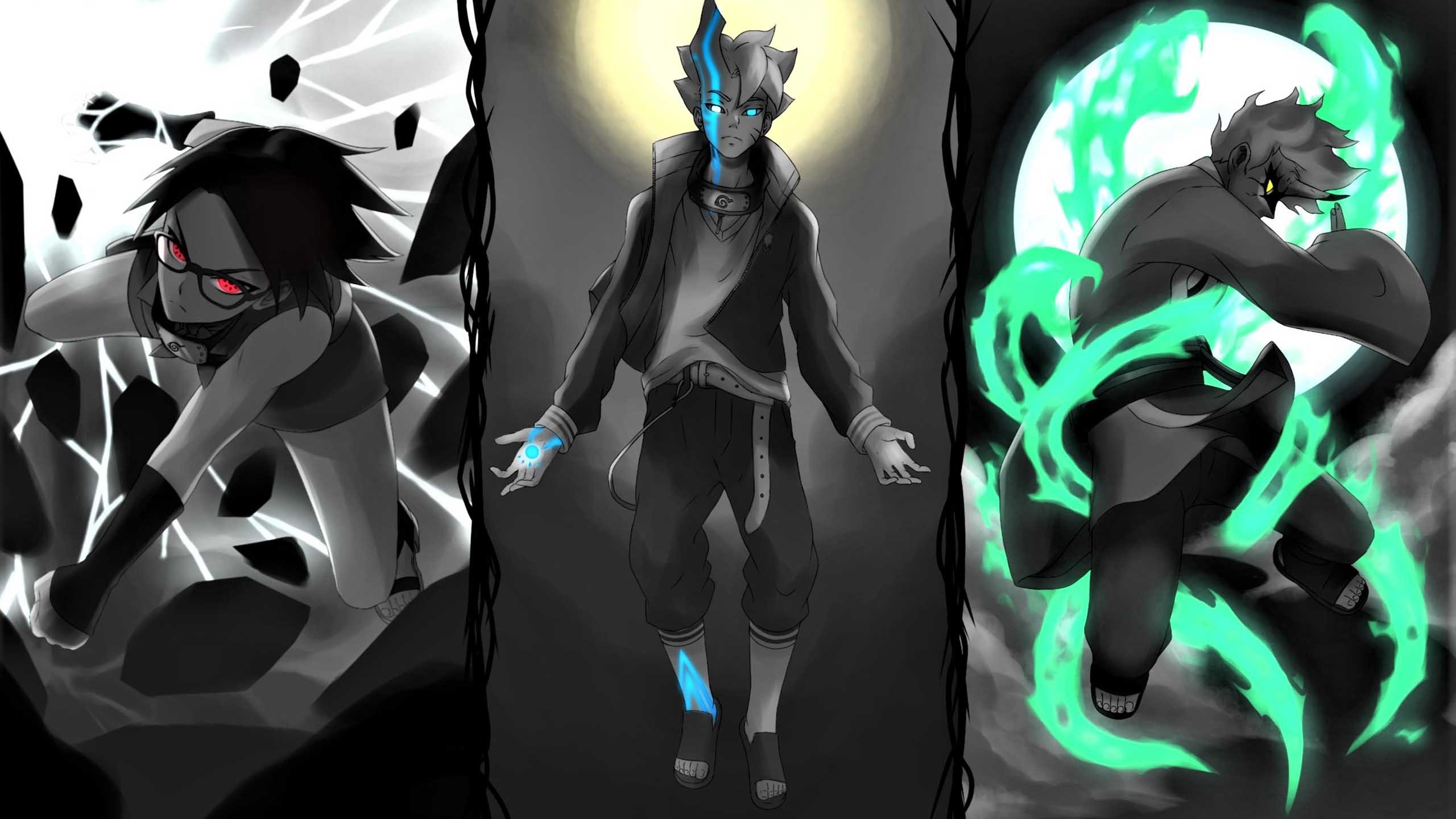 2560x1440 Borushiki Boruto Uzumaki Chidori Mitsuki Sarada Uchiha HD Boruto Wallpaper
