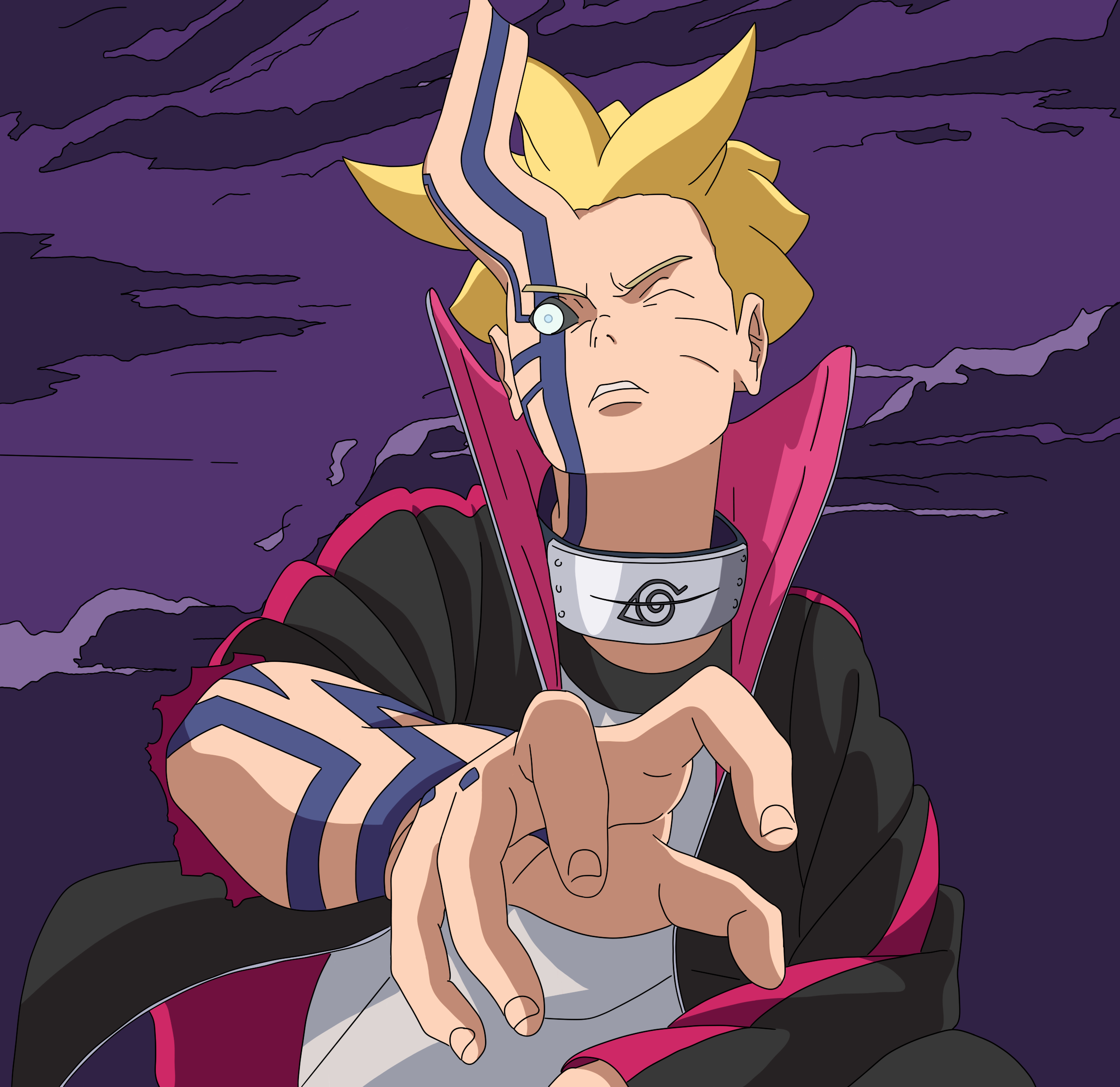 2480x2408 Some Borushiki fanart. Tell me which background you prefer in the comments