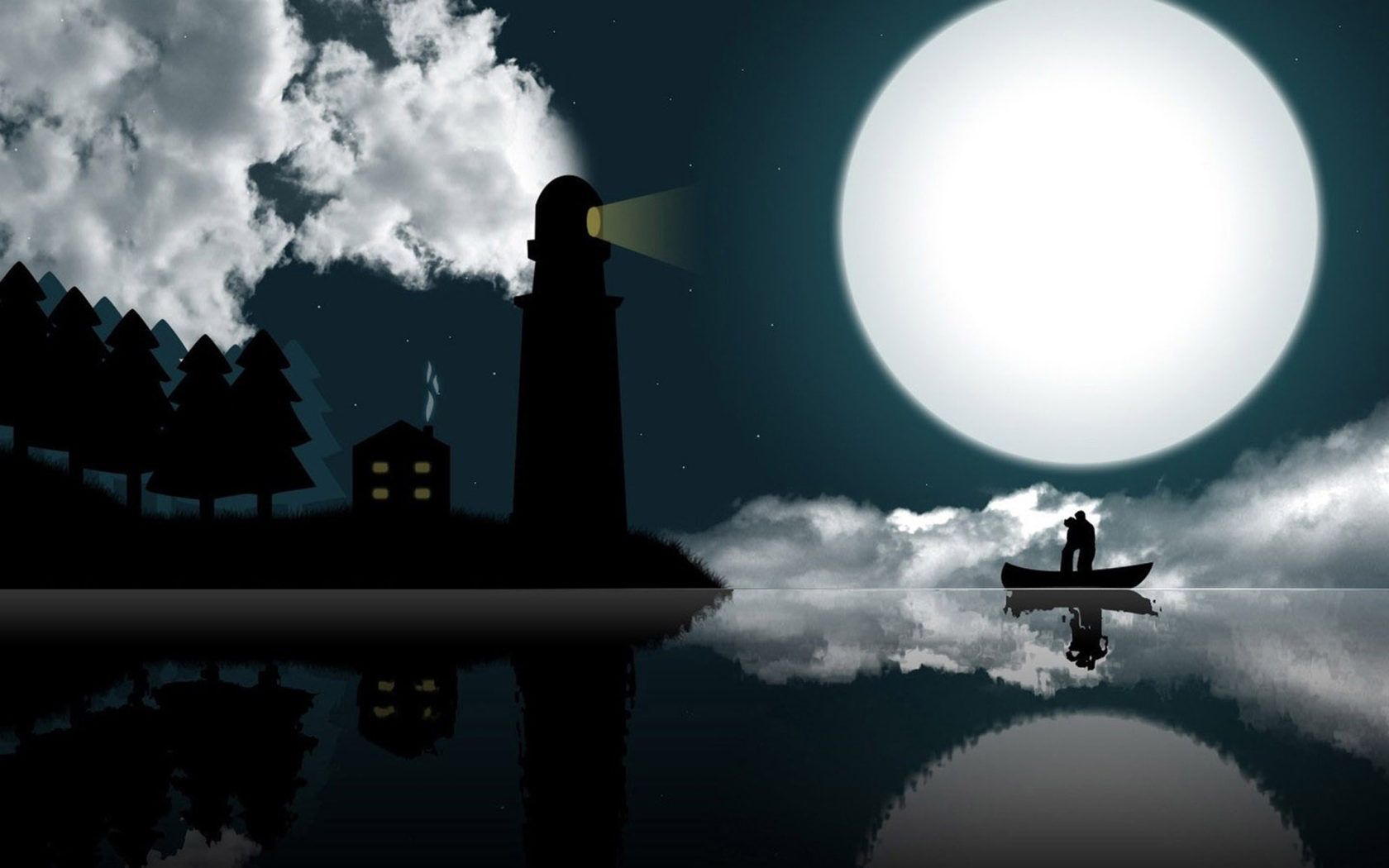 1680x1050 Love Under The Moonlight Wallpaper HD 2560x1600 :