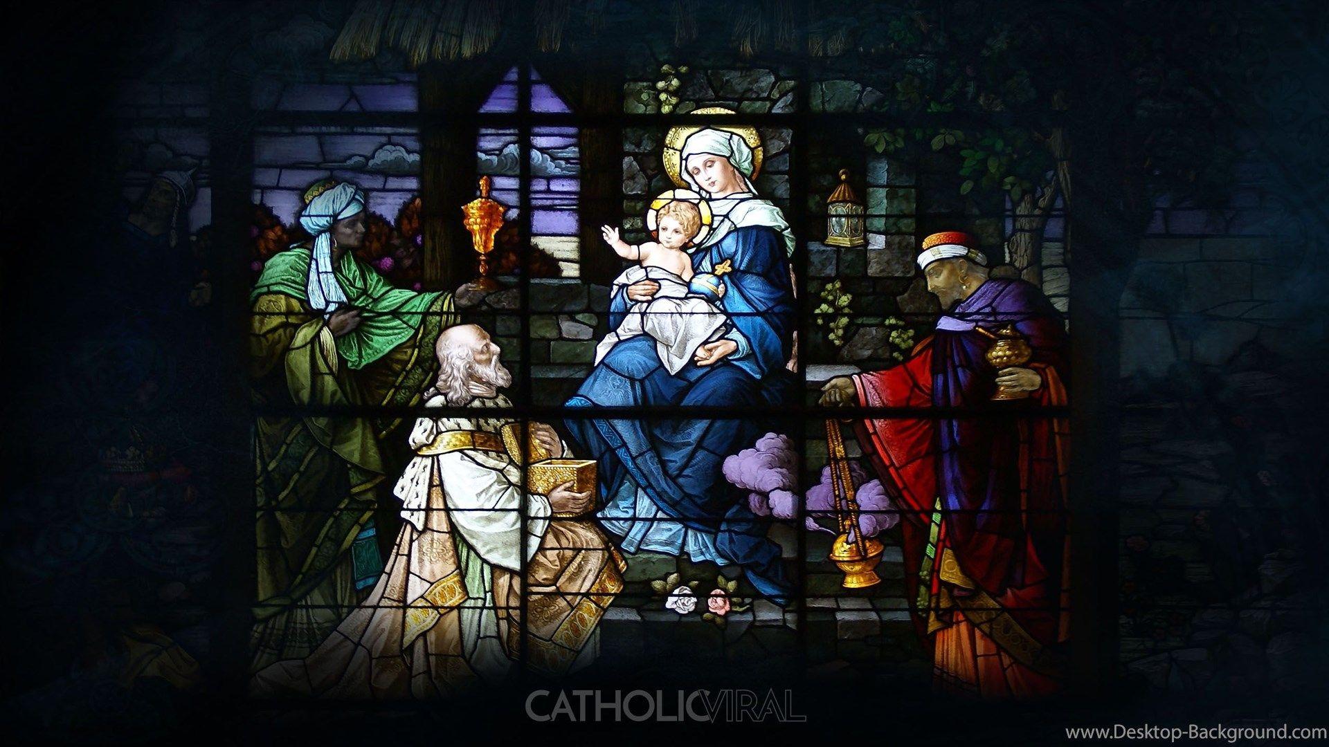 1920x1080 Stunning Stained Glass Windows Of The Nativity HD Christmas