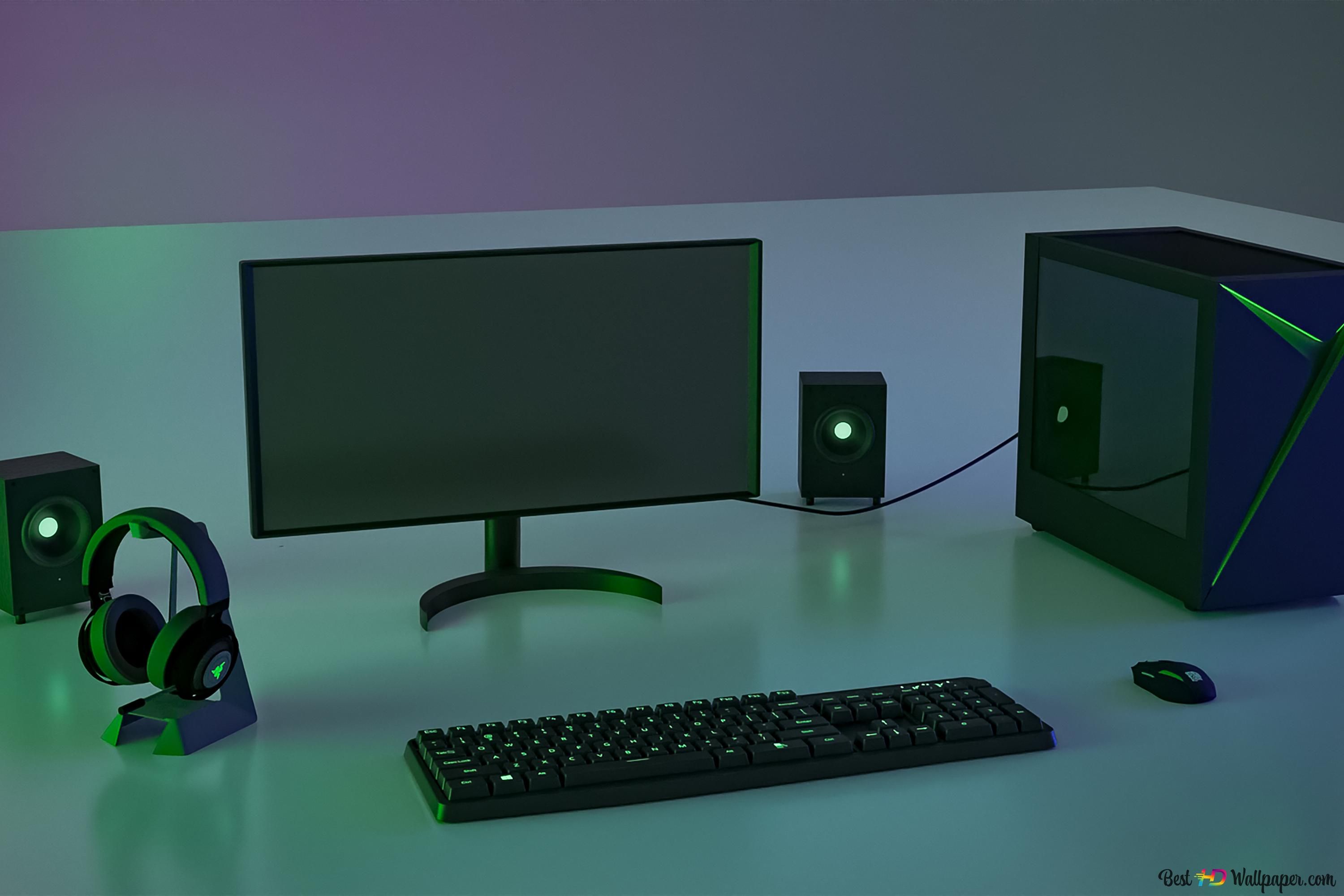 3000x2000 Cool Gaming Setup 4K wallpaper download