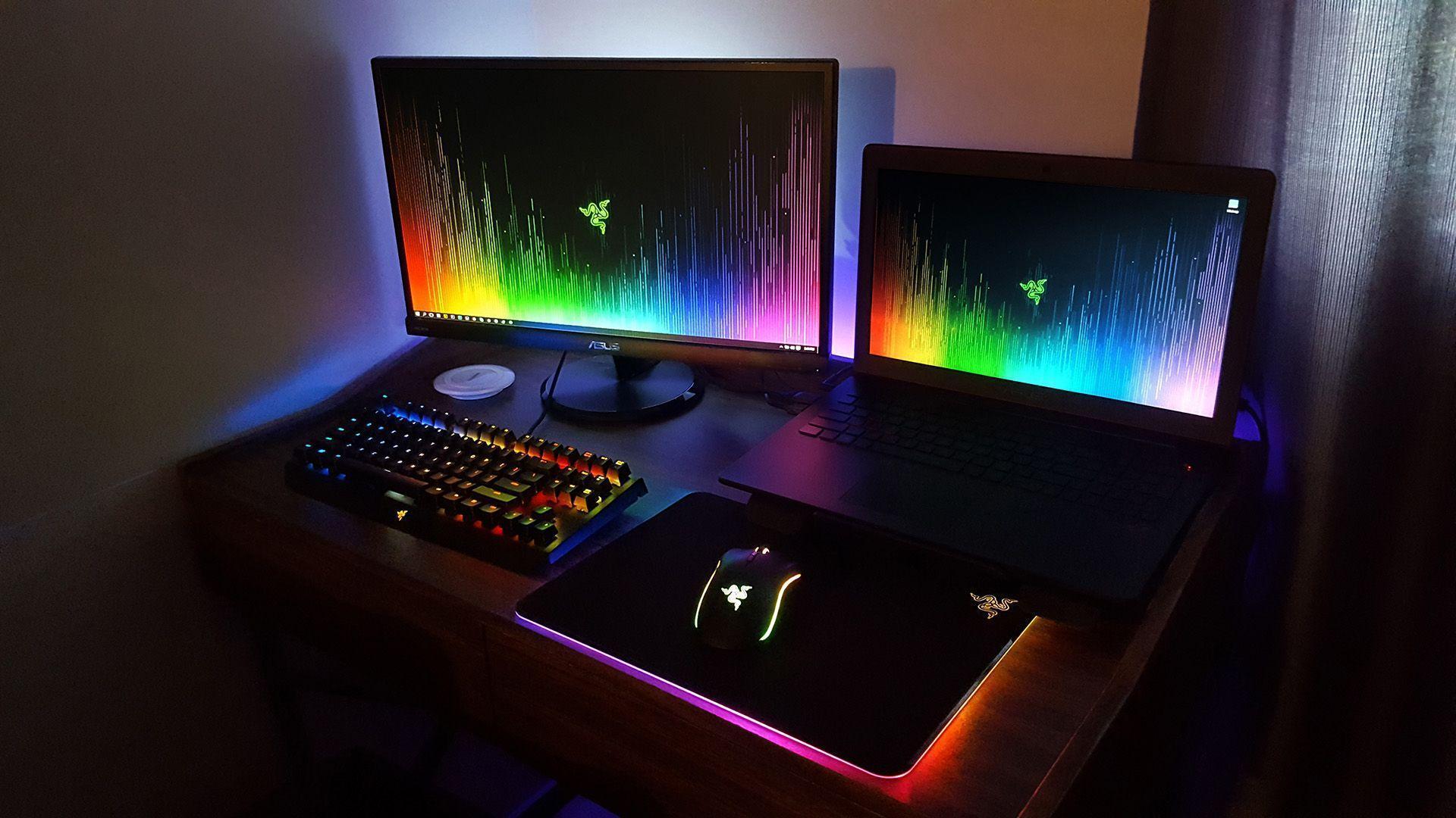 1920x1080 RGB Gaming Setup Wallpaper