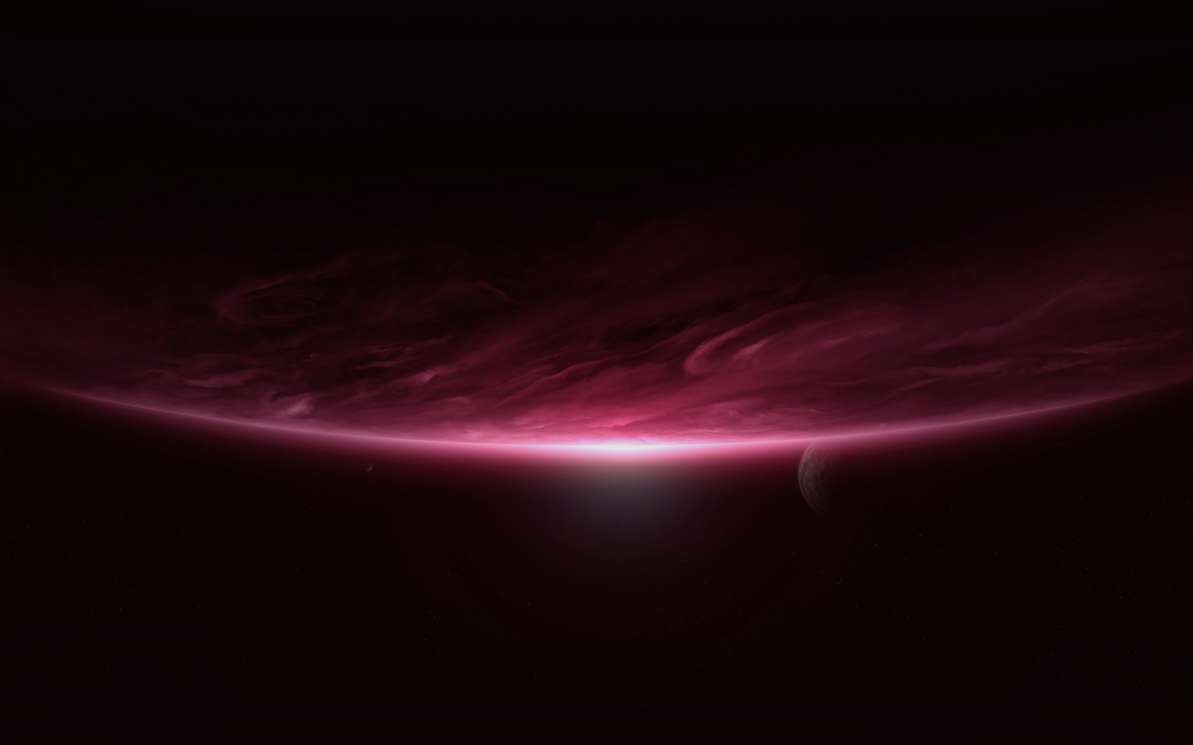 3840x2400 wallpaper for desktop, laptop. space sunrise red dark minimal
