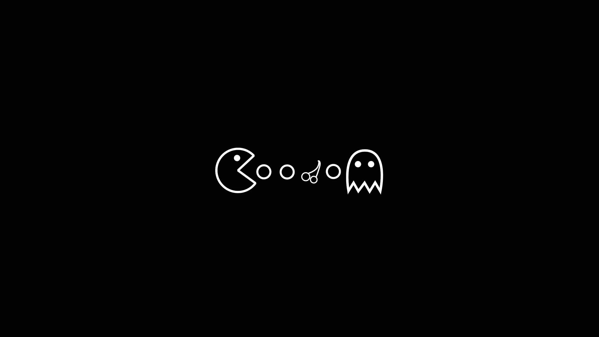 1920x1080 Download Dark Minimalist Pac Man Wallpaper