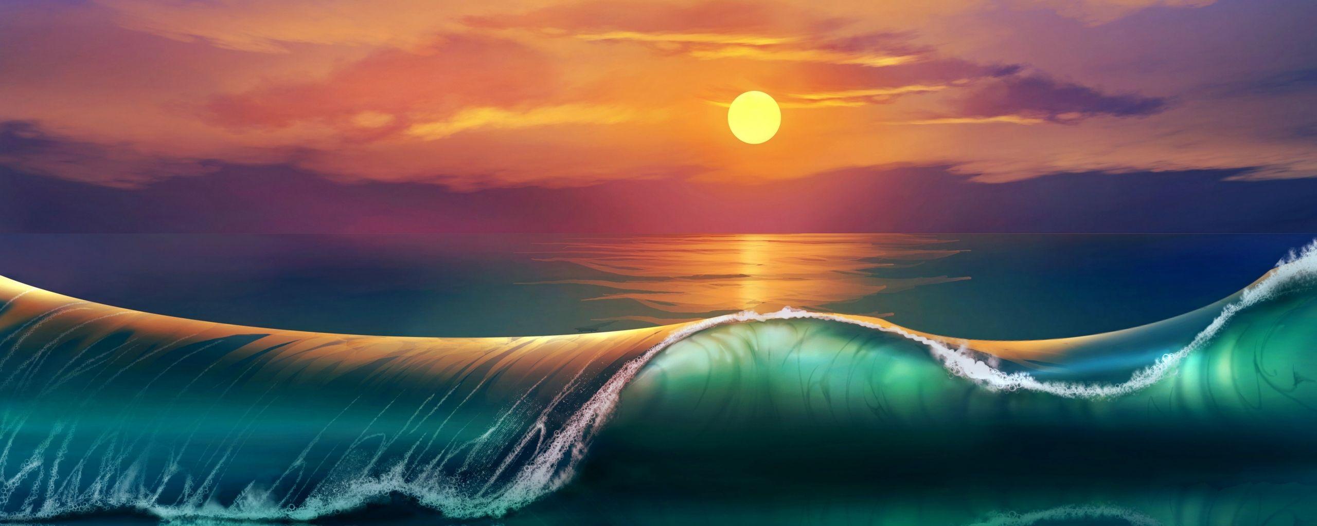 2560x1024 Dual Monitor Wallpaper 2560x1024 Beach