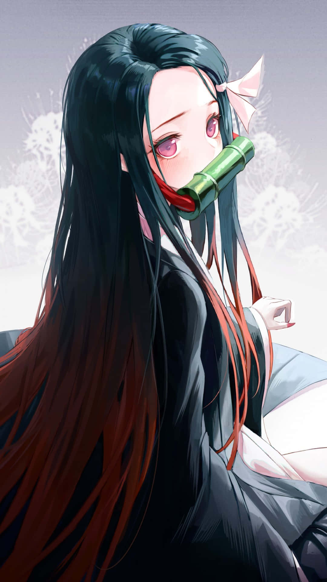 1080x1920 Download Demon Slayer Character Cute Nezuko Digital Art Wallpaper