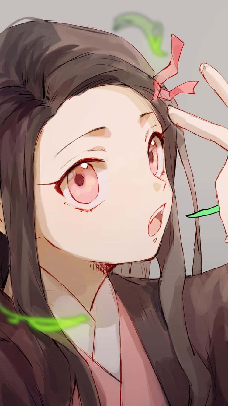 750x1334 Download Cute Nezuko Demon Slayer Fan Art Wallpaper