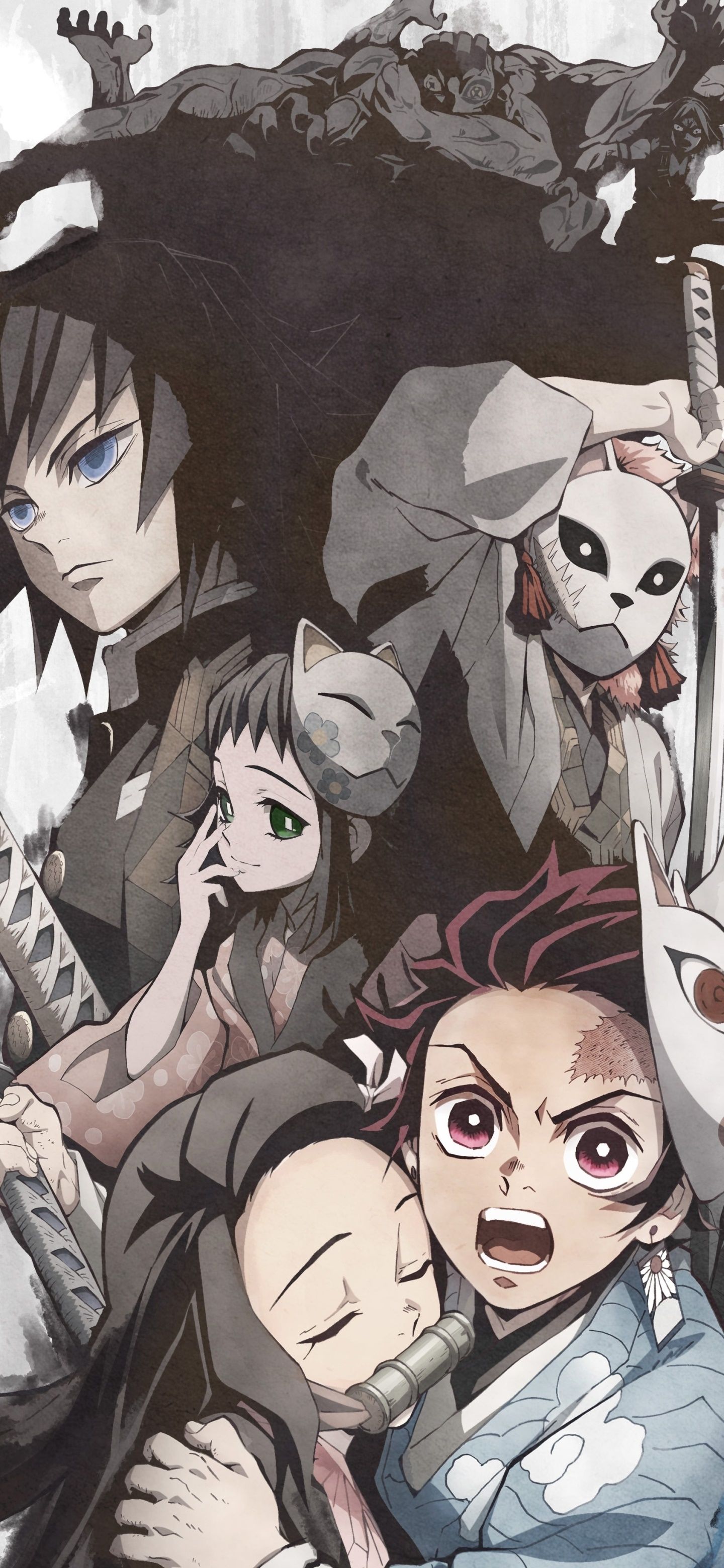 1440x3120 Wallpaper / Anime Demon Slayer: Kimetsu no Yaiba Phone Wallpaper, Nezuko Kamado, Tanjiro Kamado, Giyuu Tomioka, 1440x3120 free download