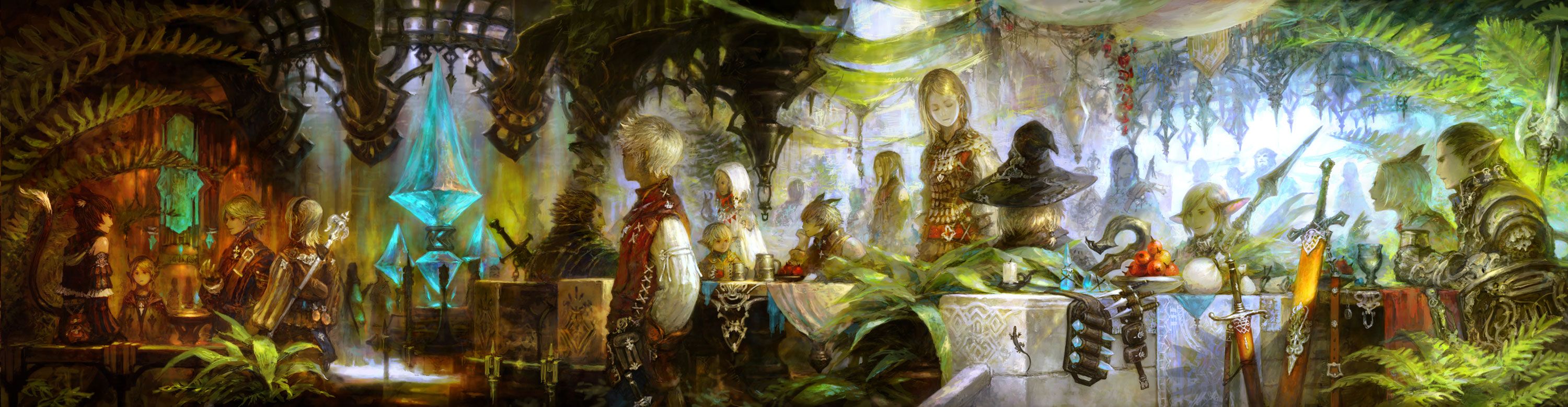 3000x779 Free download Final Fantasy Xiv Dual Monitor 3000x779 Download HD Wallpaper [3000x779] for your Desktop, Mobile & Tablet. Explore Dual Screen Fantasy Wallpaper. Halo Dual Screen Wallpaper, Dual Screen