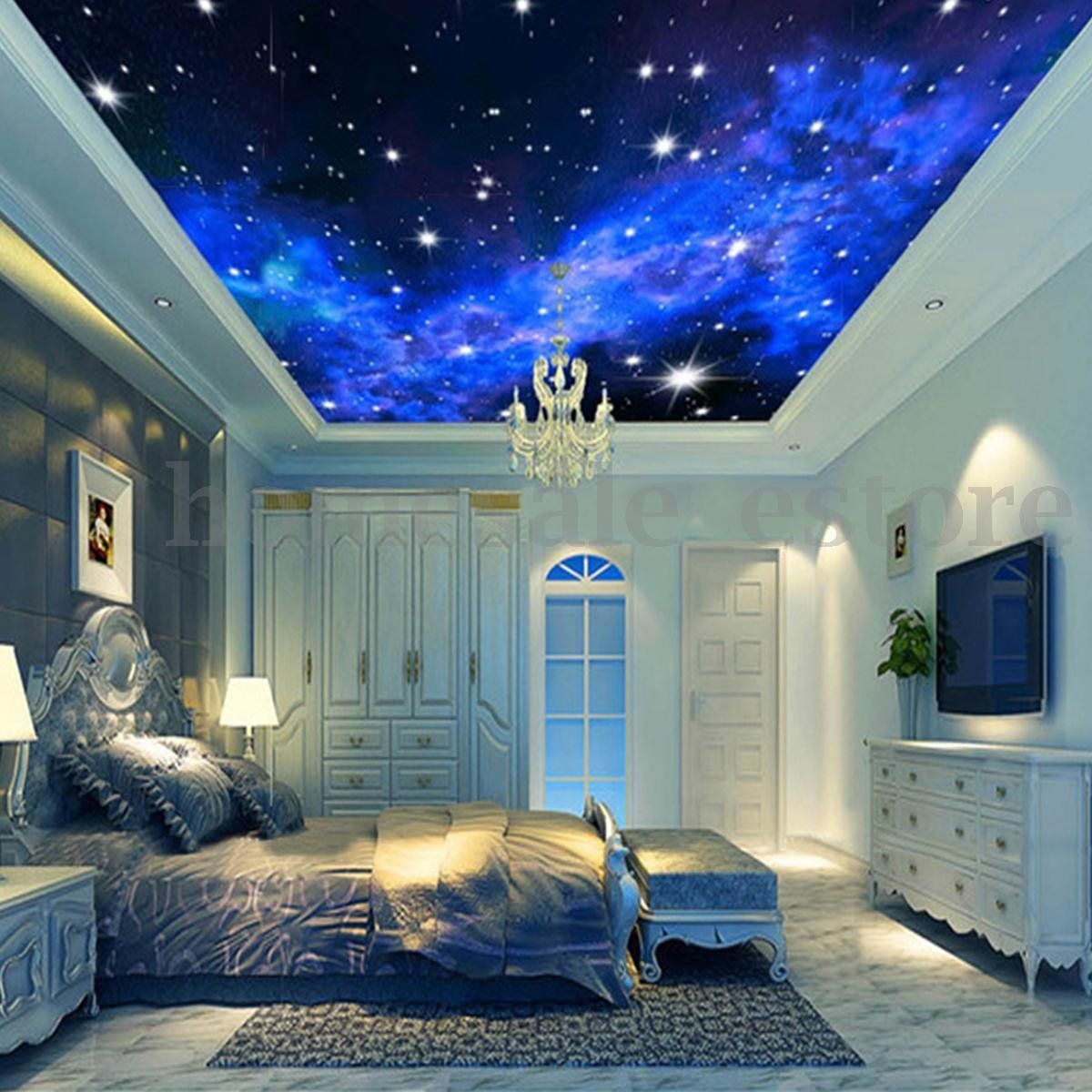 1200x1200 Buy EUTTEUM Modern 3D Night Clouds Star Wallpaper Bedroom Living Mural Roll Wall Background Online