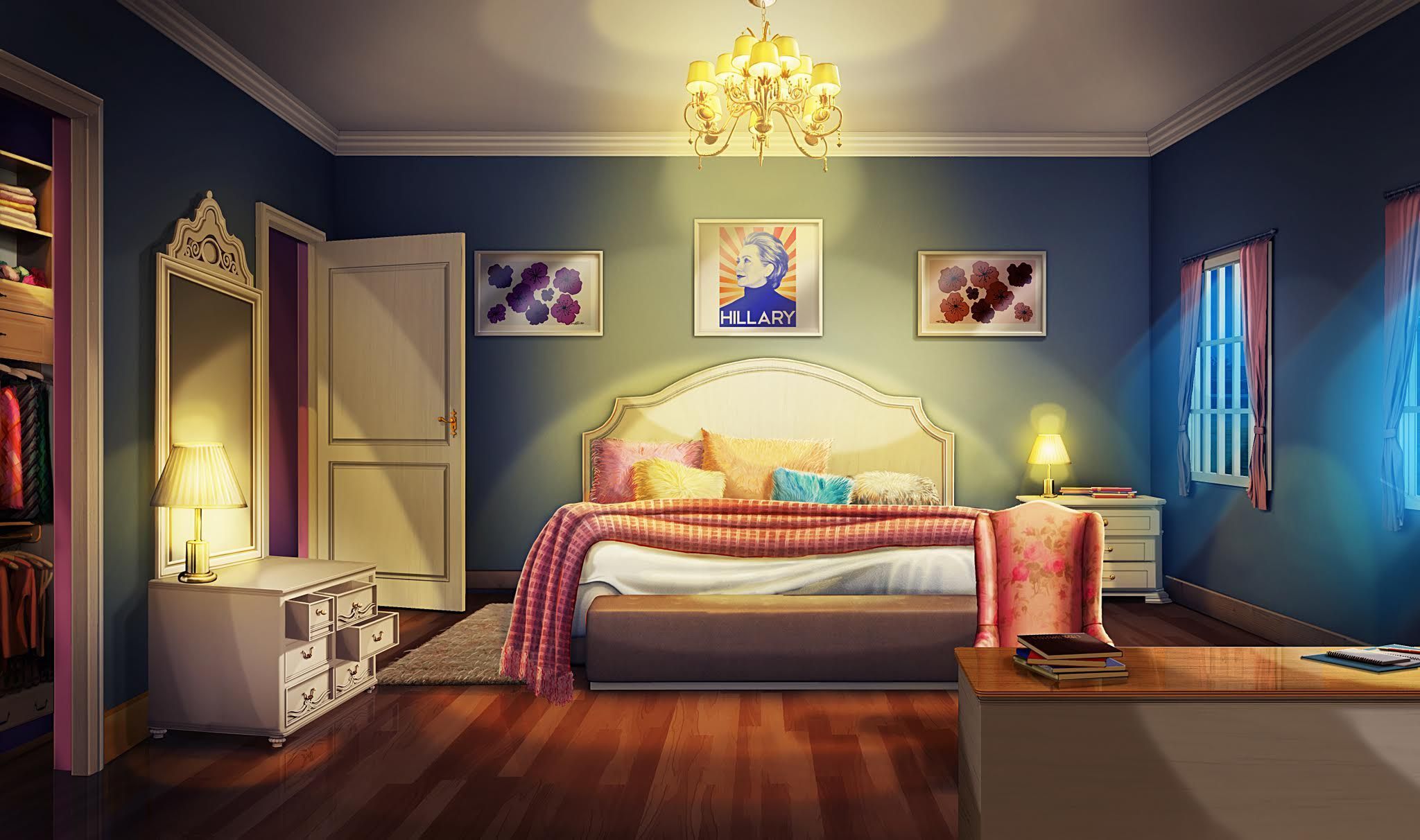 2048x1212 INT. BRISTOLS BEDROOM. Fondos de casas, Decoración de unas, Ilustración de casa