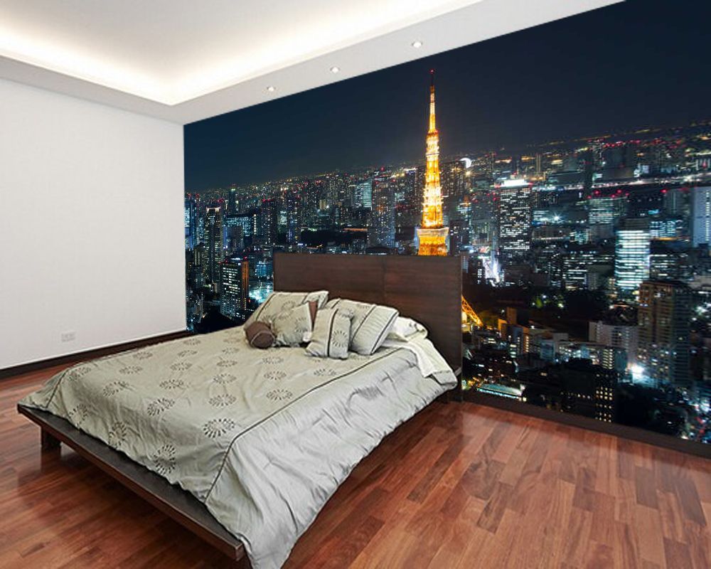 1000x800 Papel De Parede Tokyo Night View City Building 3D Wallpaper, living Room Tv Wall Bedroom Wall Papers Home Decor Ktv Bar Mural