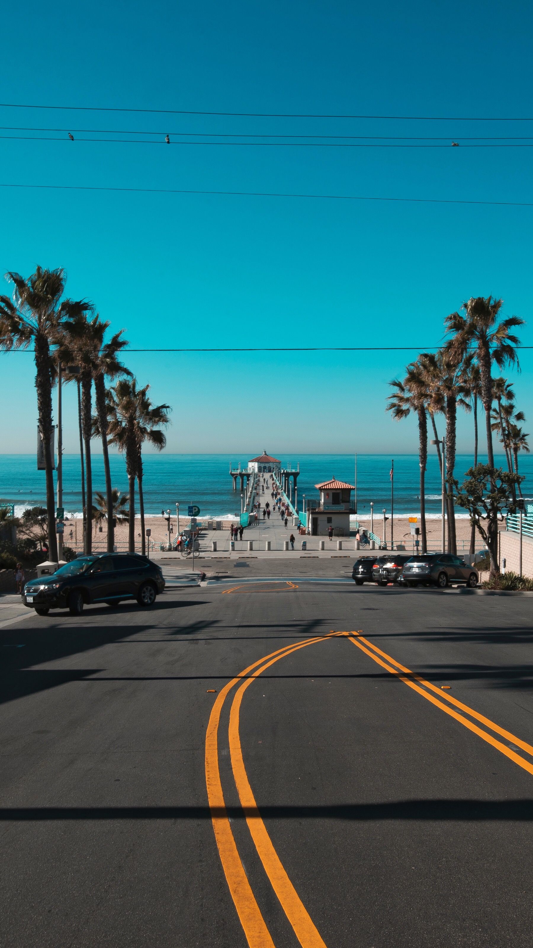 1800x3200 Wallpaper for iPhone #beach #city. Cool picture of nature, California wallpaper, Los angeles wallpaper