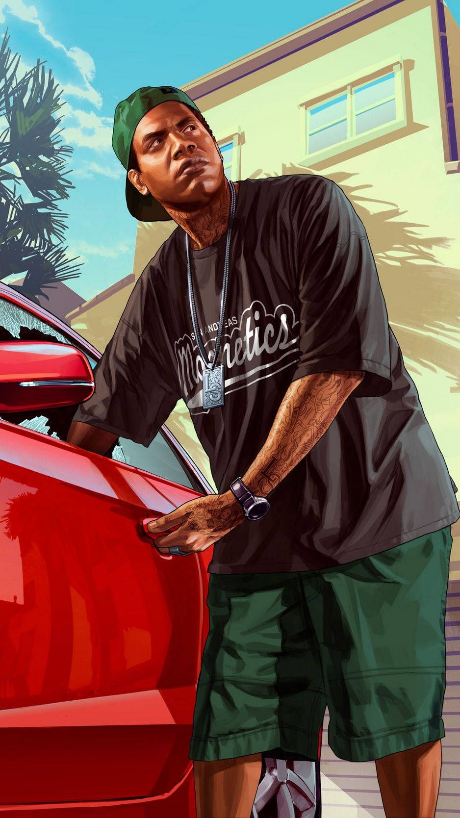 938x1668 Download GTA 5 IPhone Franklin Clinton Wallpaper