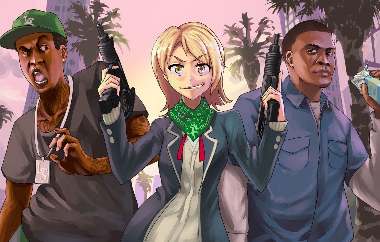 1332x850 GTA 5 Franklin Wallpaper