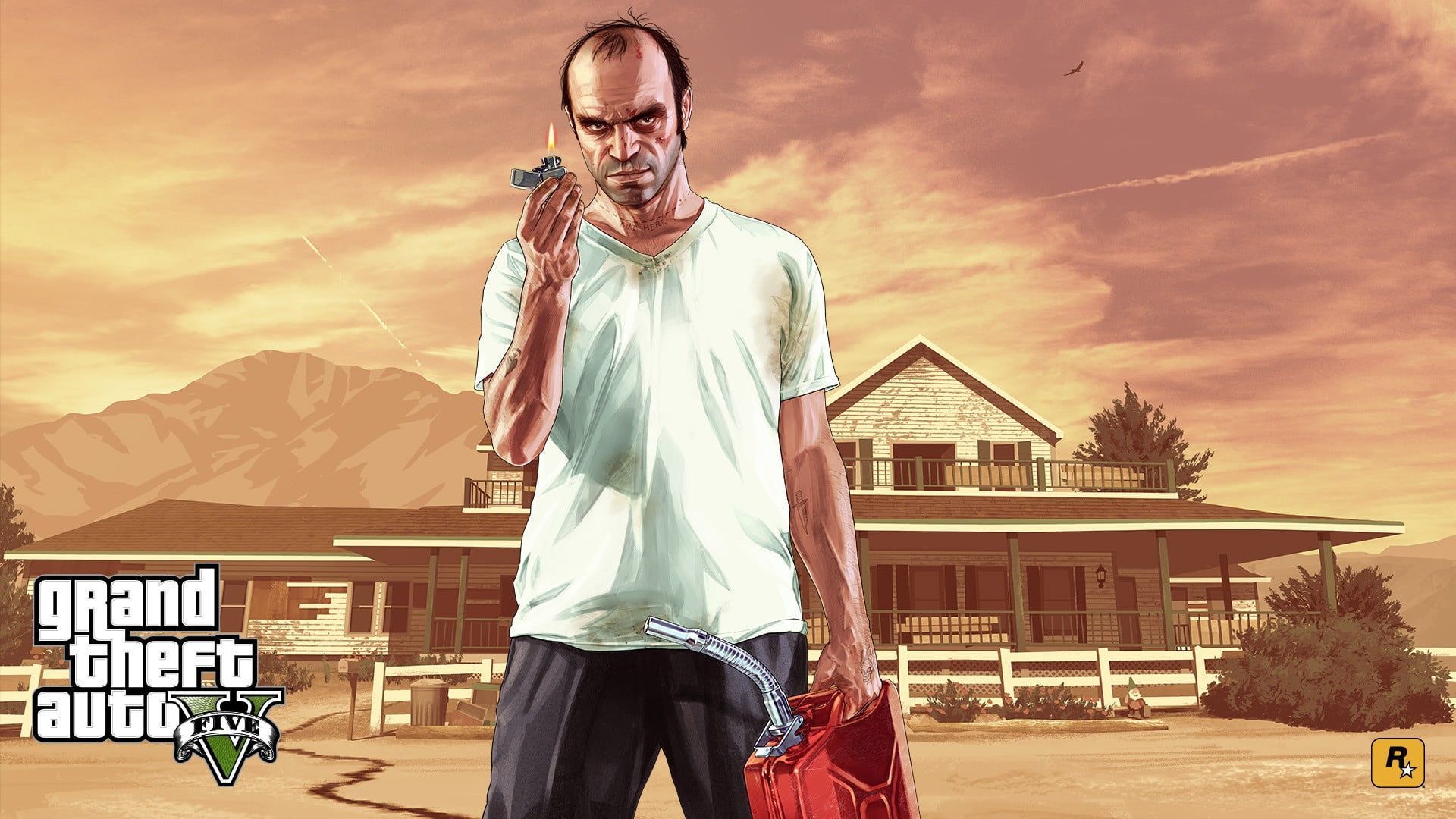 1920x1080 HD wallpaper: GTA 5 Trevor digital wallpaper, Grand Theft Auto V, Rockstar Games. Grand theft auto, Gta, Gta 5