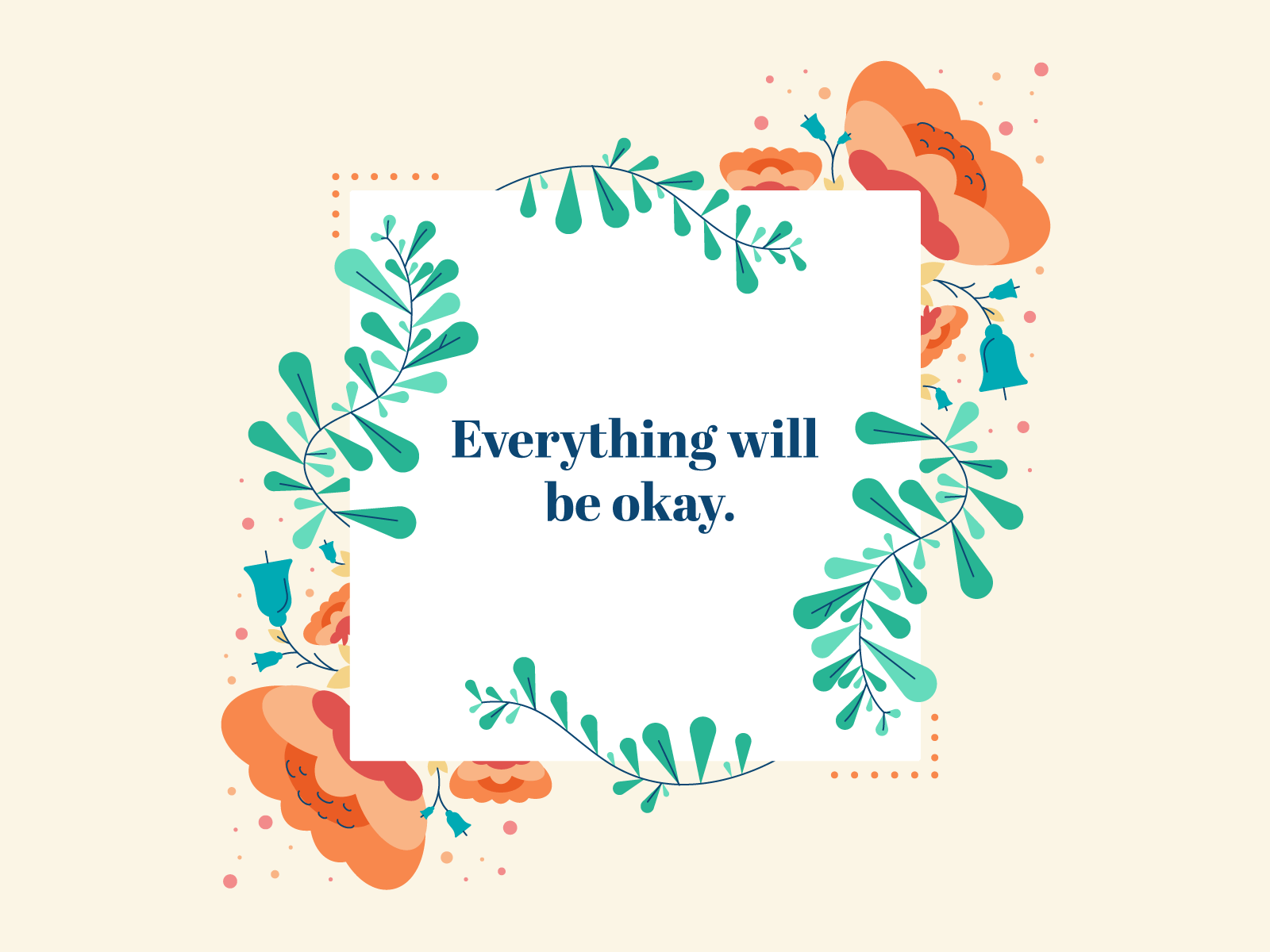 1600x1200 Everything will be okay. by Razvan Vezeteu on Dribbble