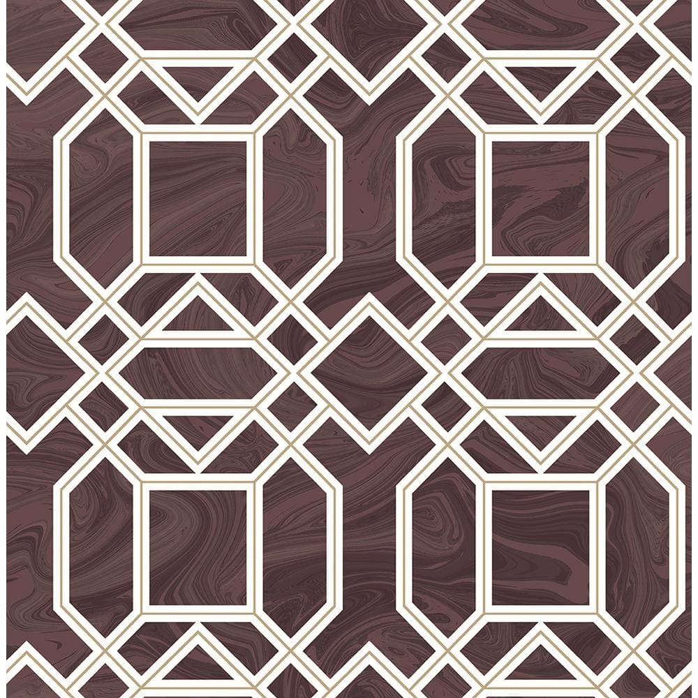 1000x1000 A Street Prints Daphne Maroon Trellis Paper Strippable Roll Wallpaper (Covers 56.4 Sq. Ft.) 2763 24223 Home Depot