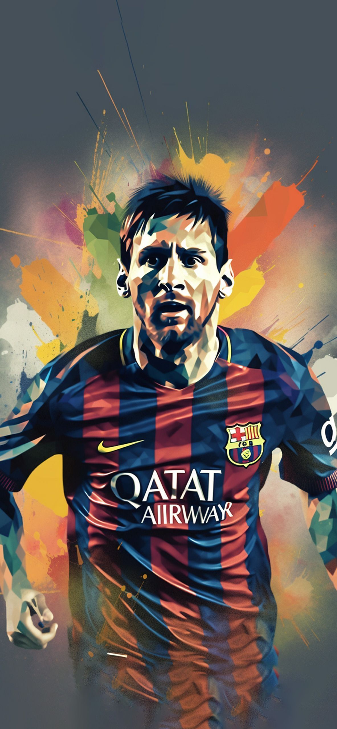 1183x2560 Lionel Messi Art Wallpaper Leo Messi Wallpaper for iPhone