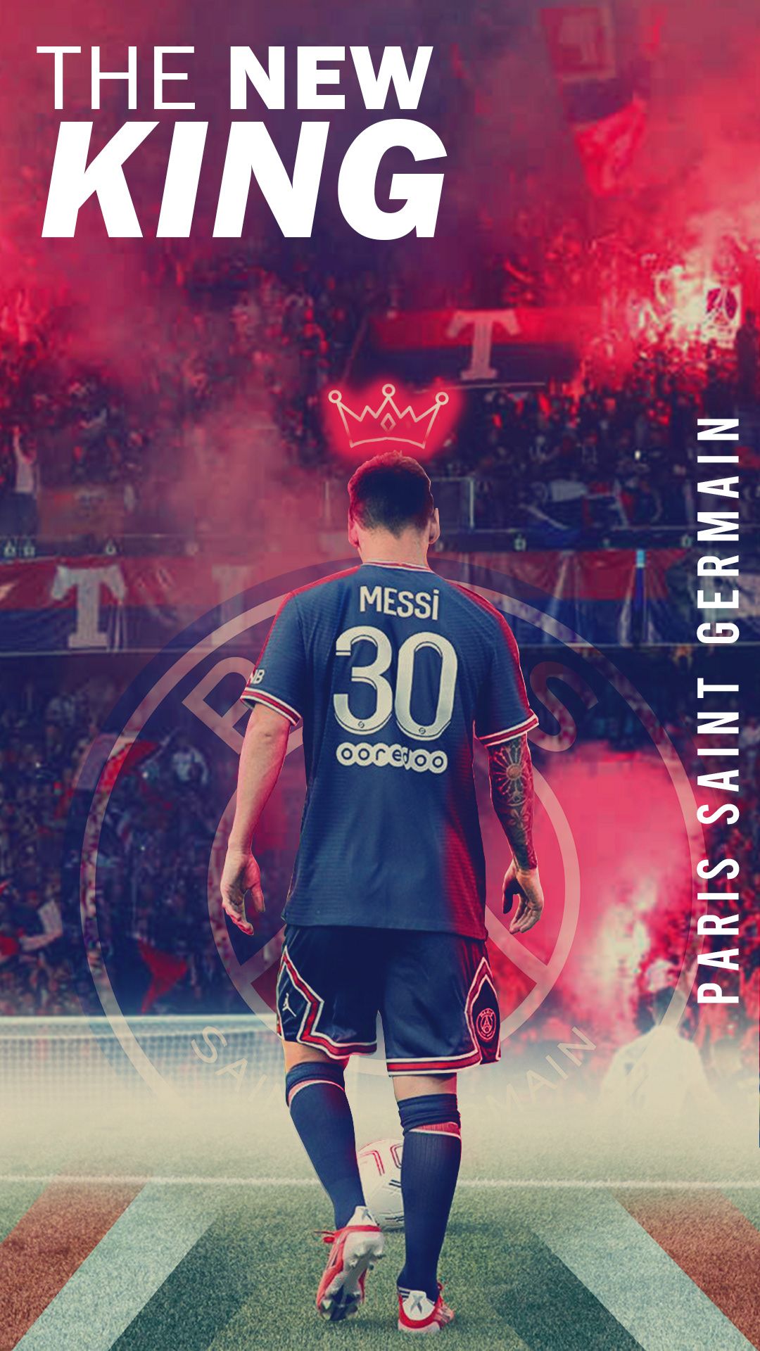 1080x1920 PSG 2023 Messi Wallpaper