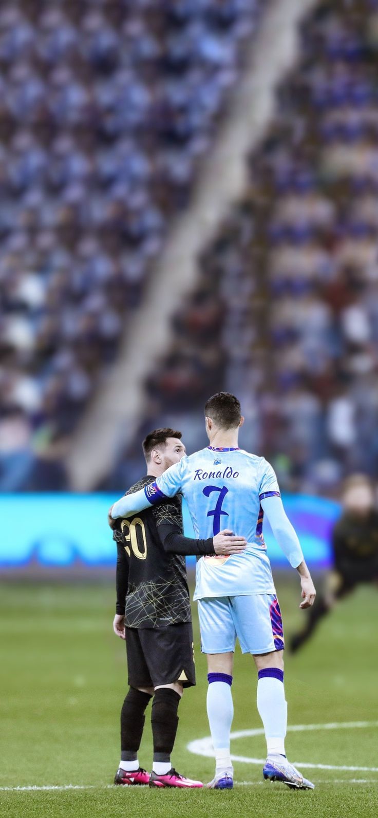 736x1593 Cristiano Ronaldo and Lionel Messi wallpaper nel 2023