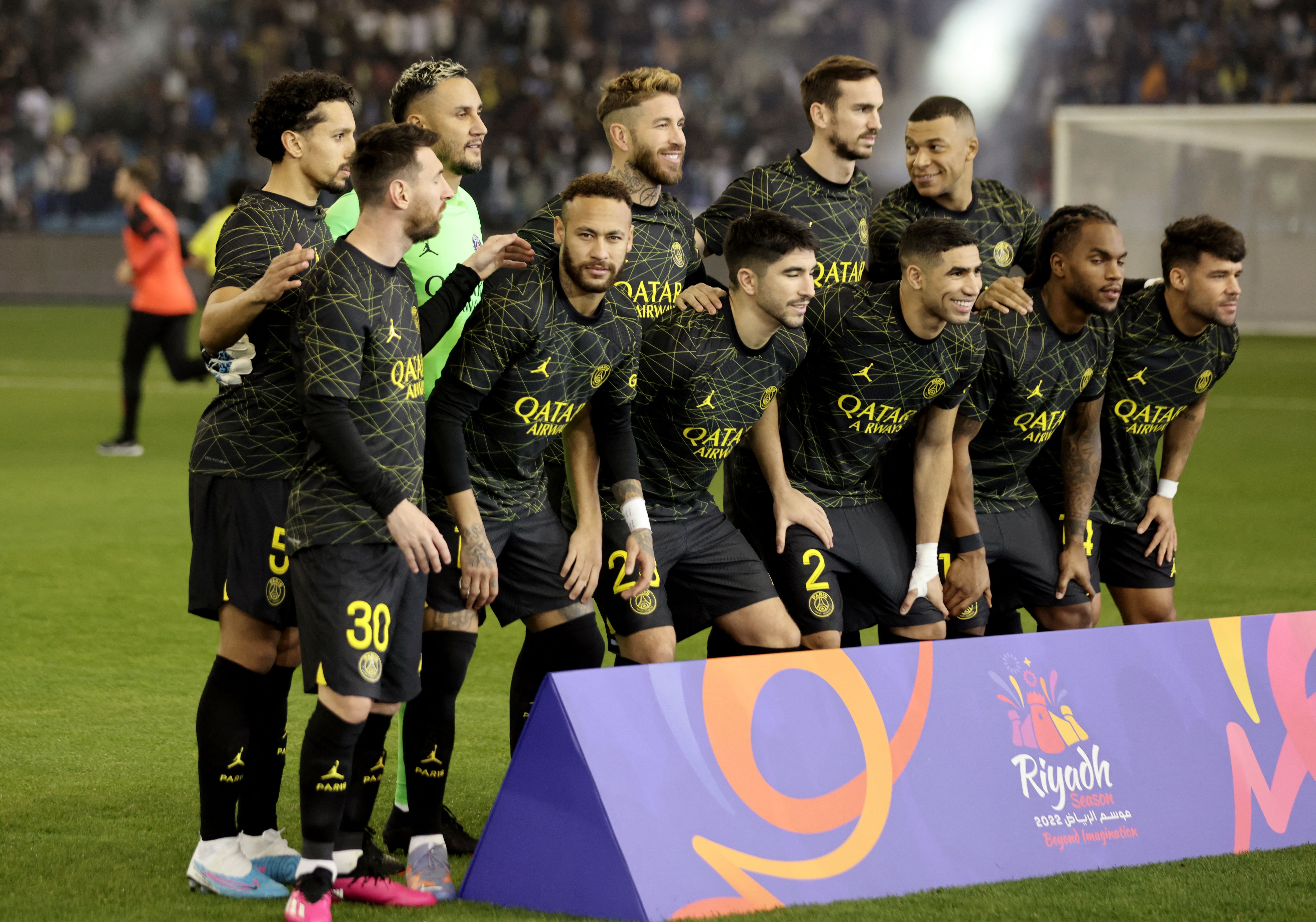 6708x4700 Photos: Ronaldo scores twice in Saudi reunion with Messi