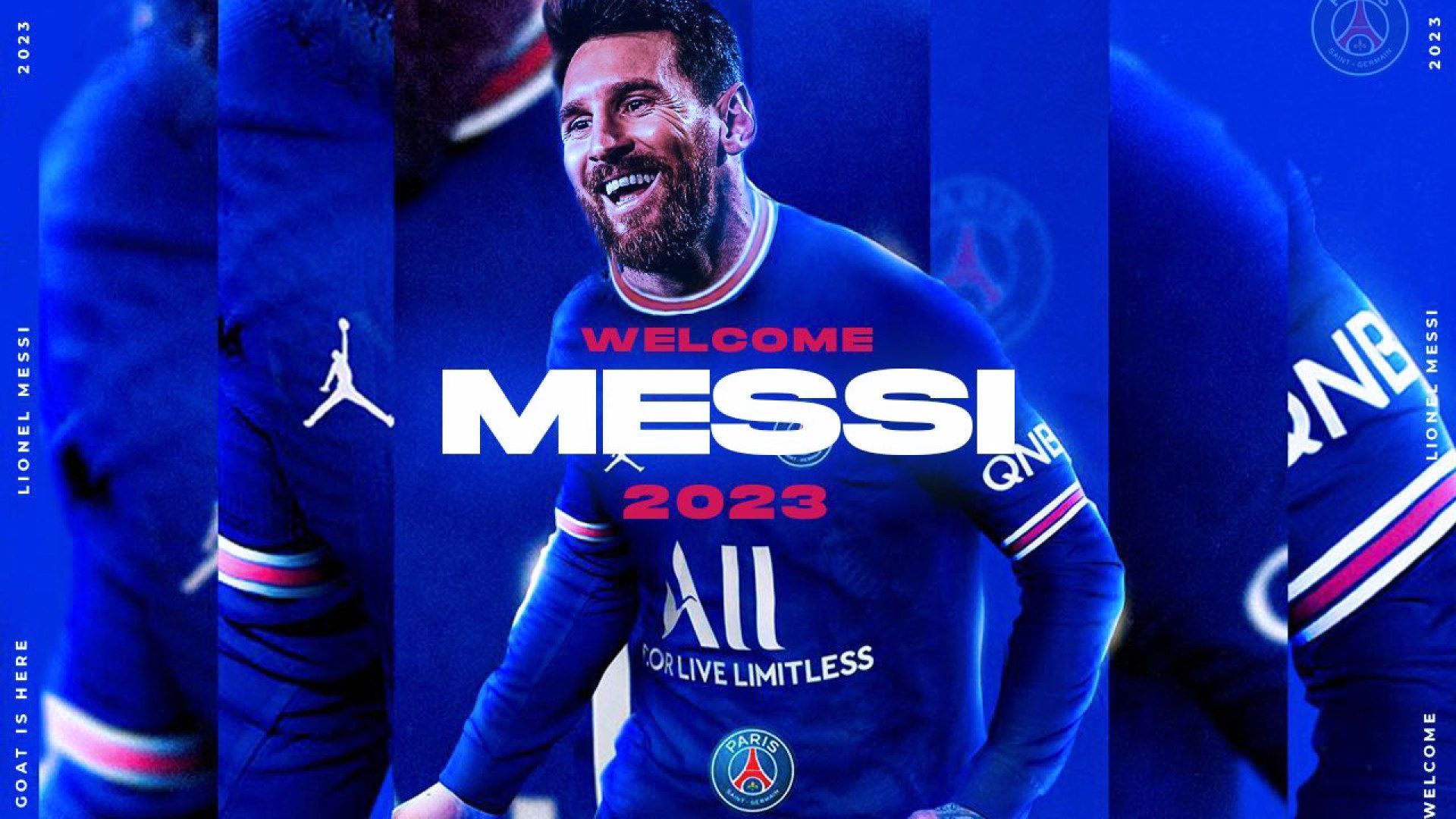 1920x1080 PSG 2023 Messi Wallpaper