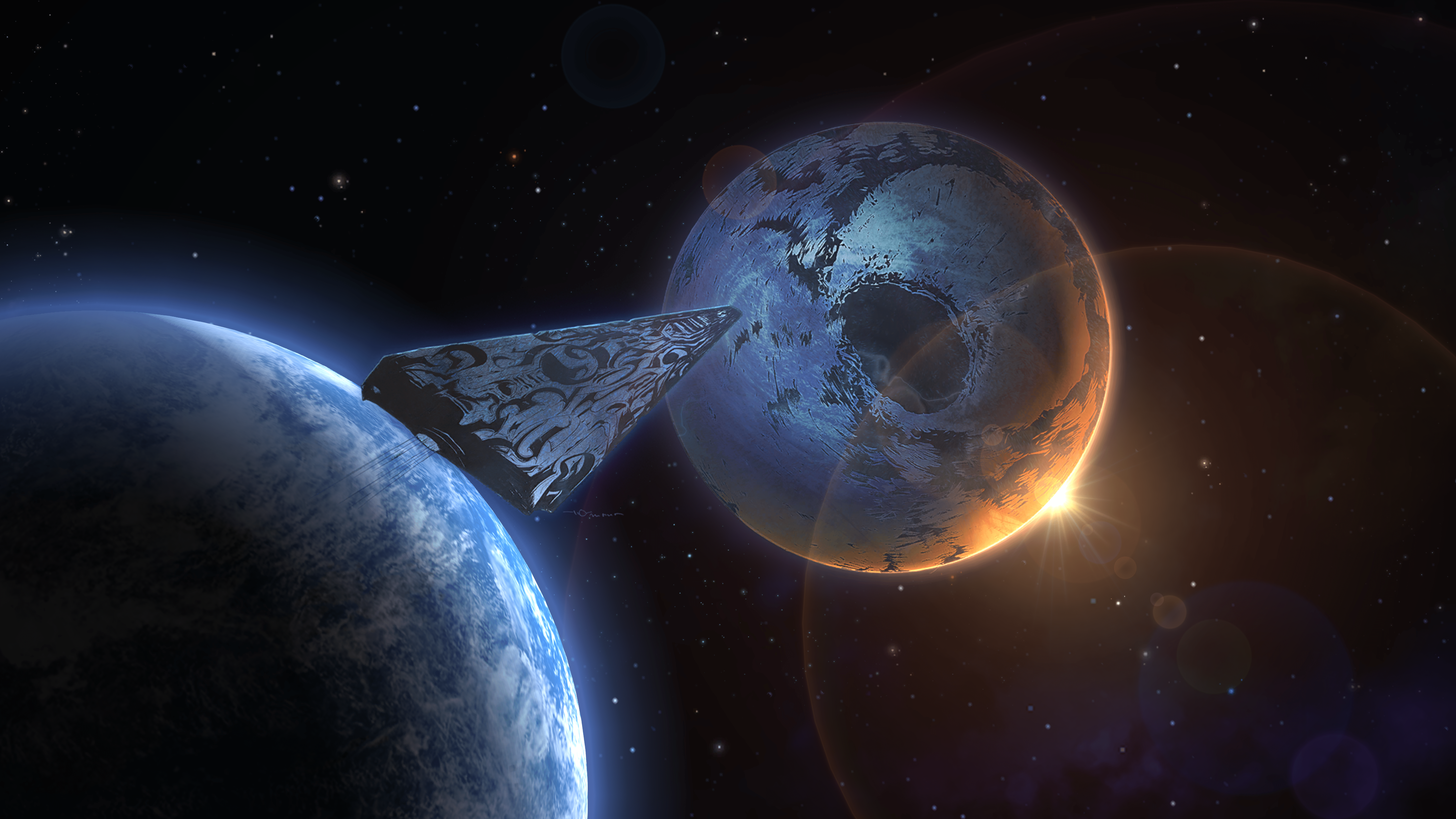 7680x4320 Endwalker Title Screen Wallpaper [8K]