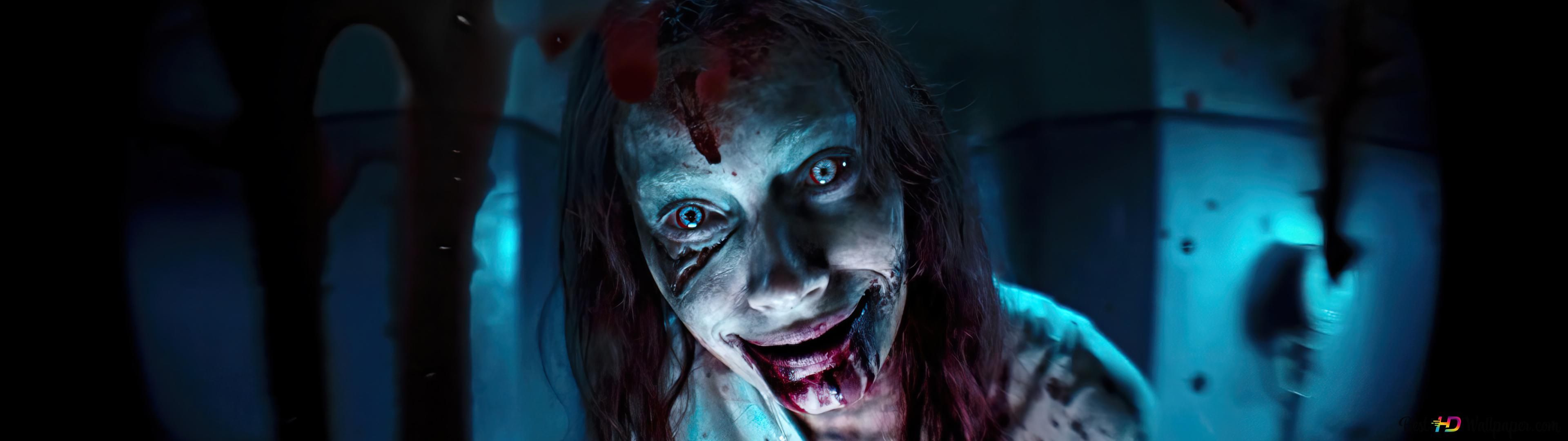 3840x1080 Evil Dead Rise horror movie 4K wallpaper download