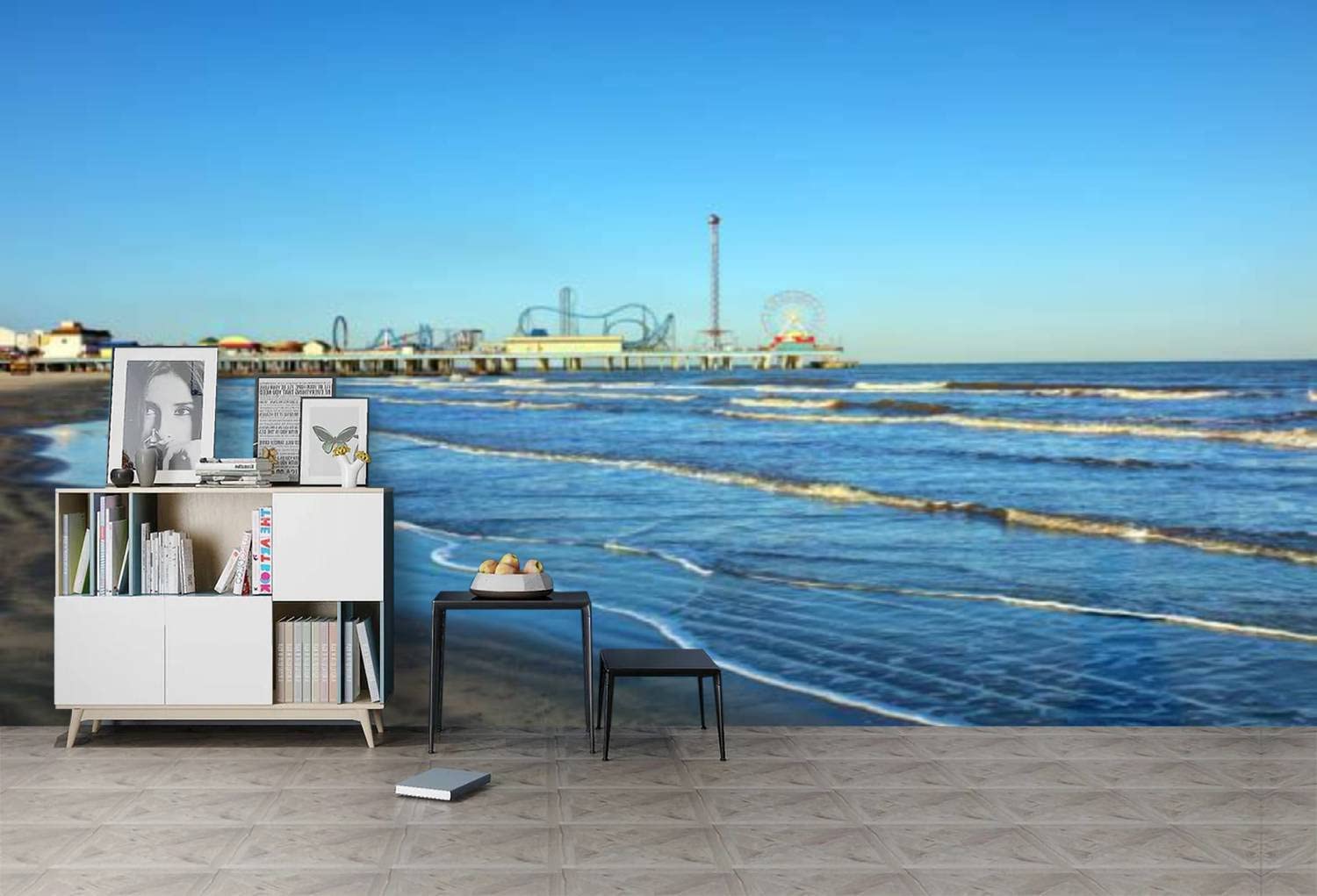 1500x1021 PVC Wallpaper Galveston Texas Peel and Stick Removable Wall Paper for Living Room Bedroom Wall Decor Self Adhesive Wall Mural Sticker Home Decor