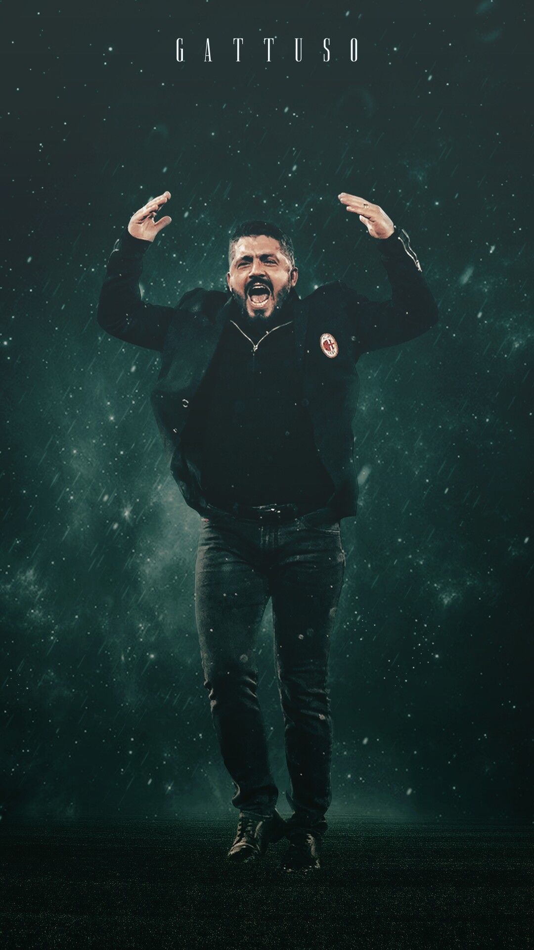 1080x1920 Rino Gattuso #football #milan #art #coach. Fútbol, Leyendas, Milán