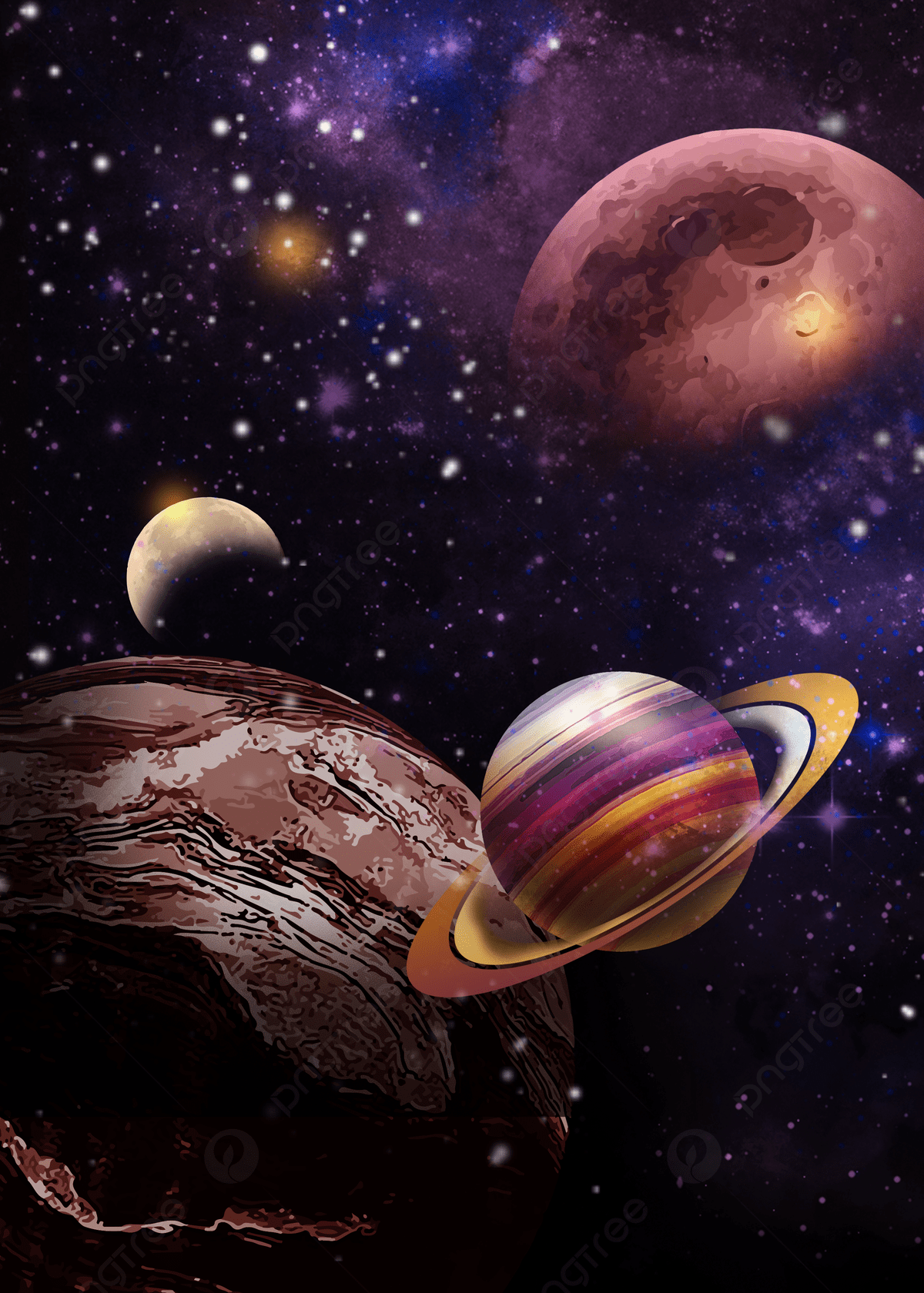 1200x1680 Vast Cosmic Planet Starry Sky Background Wallpaper Image For Free Download