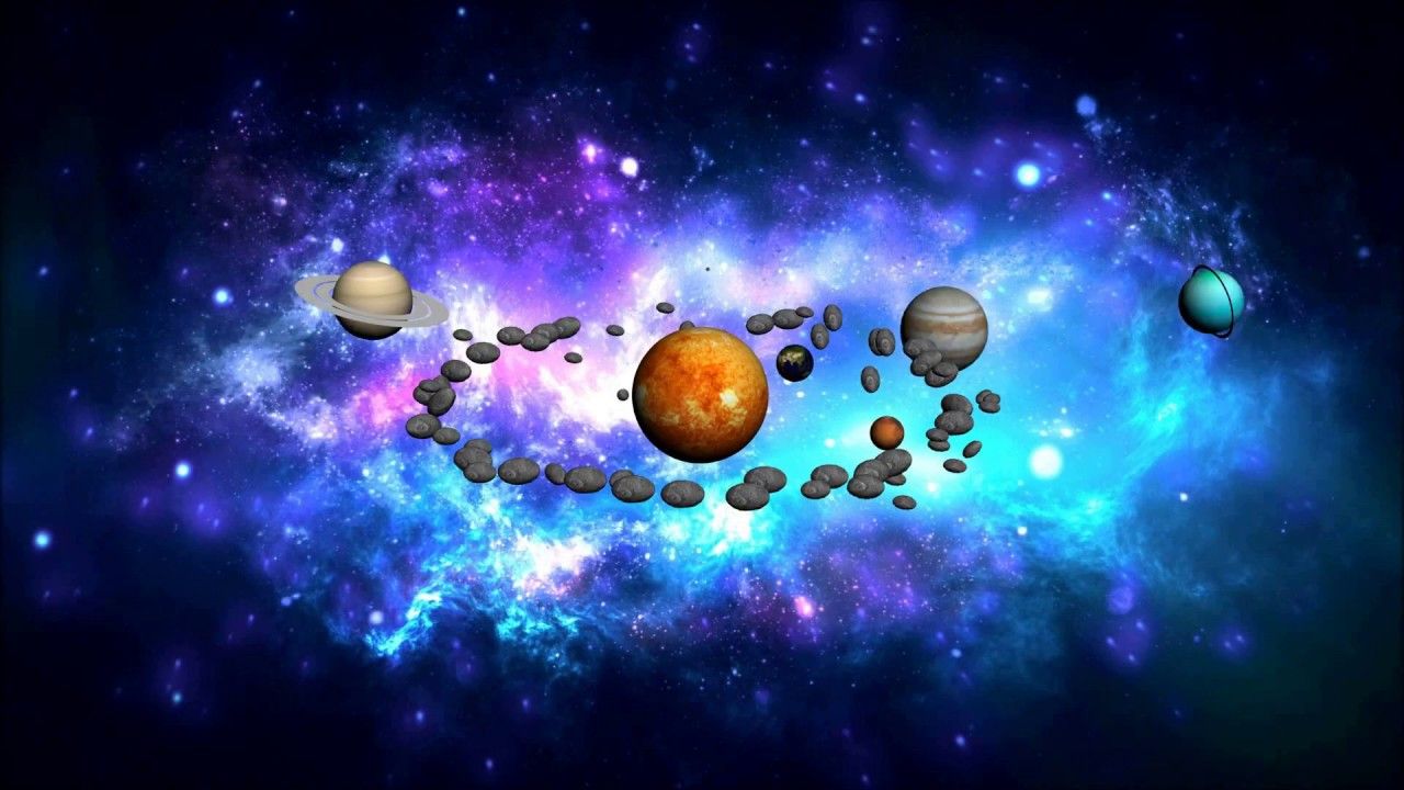 1280x720 3D Animation of the Solar System